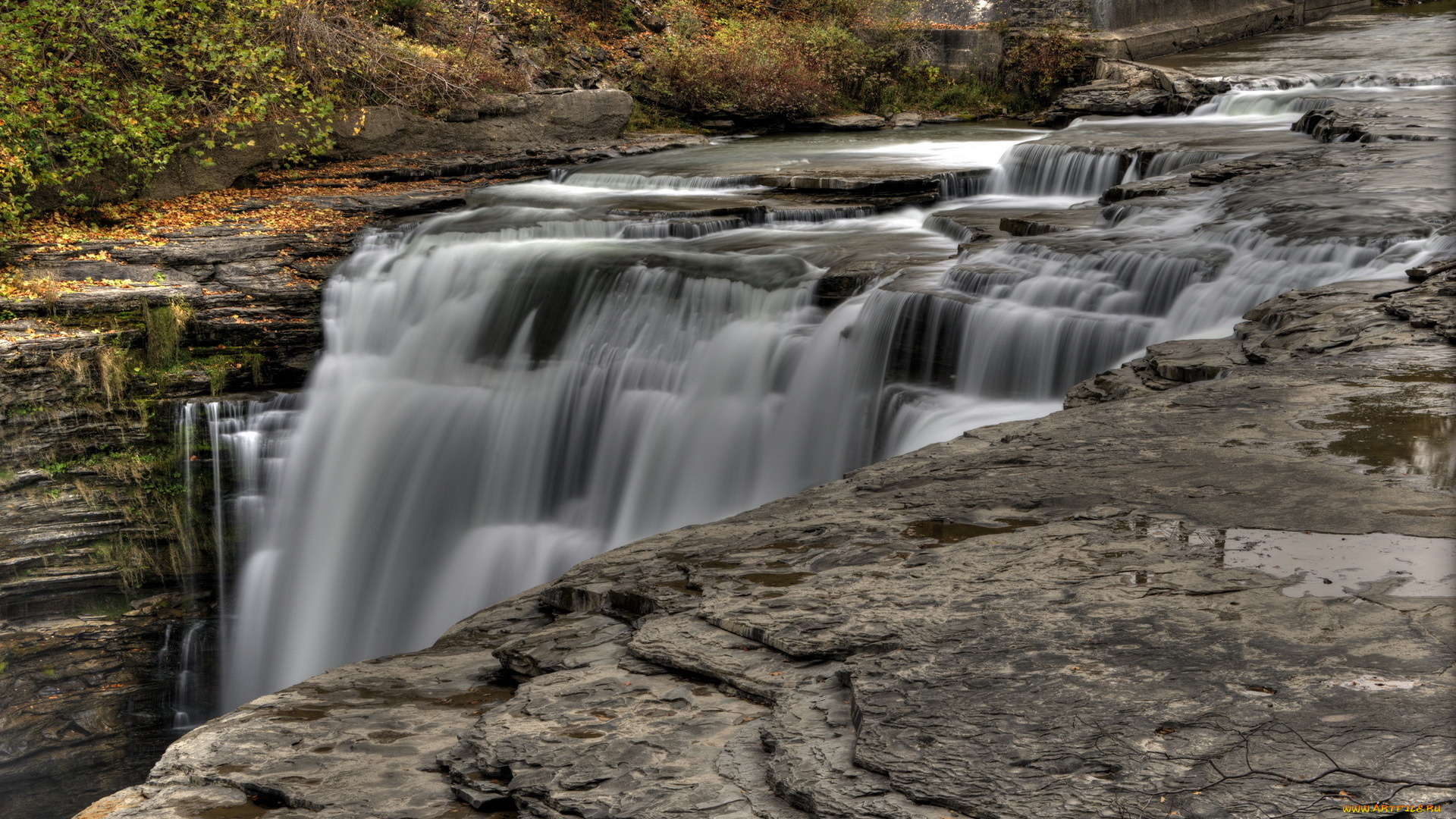 природа, водопады, водопад, река