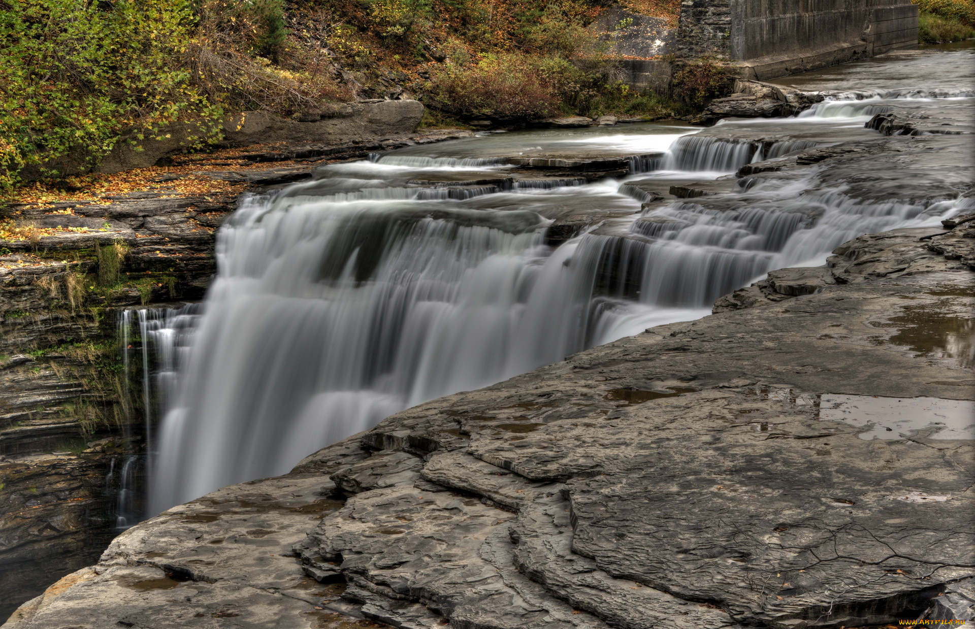 природа, водопады, водопад, река