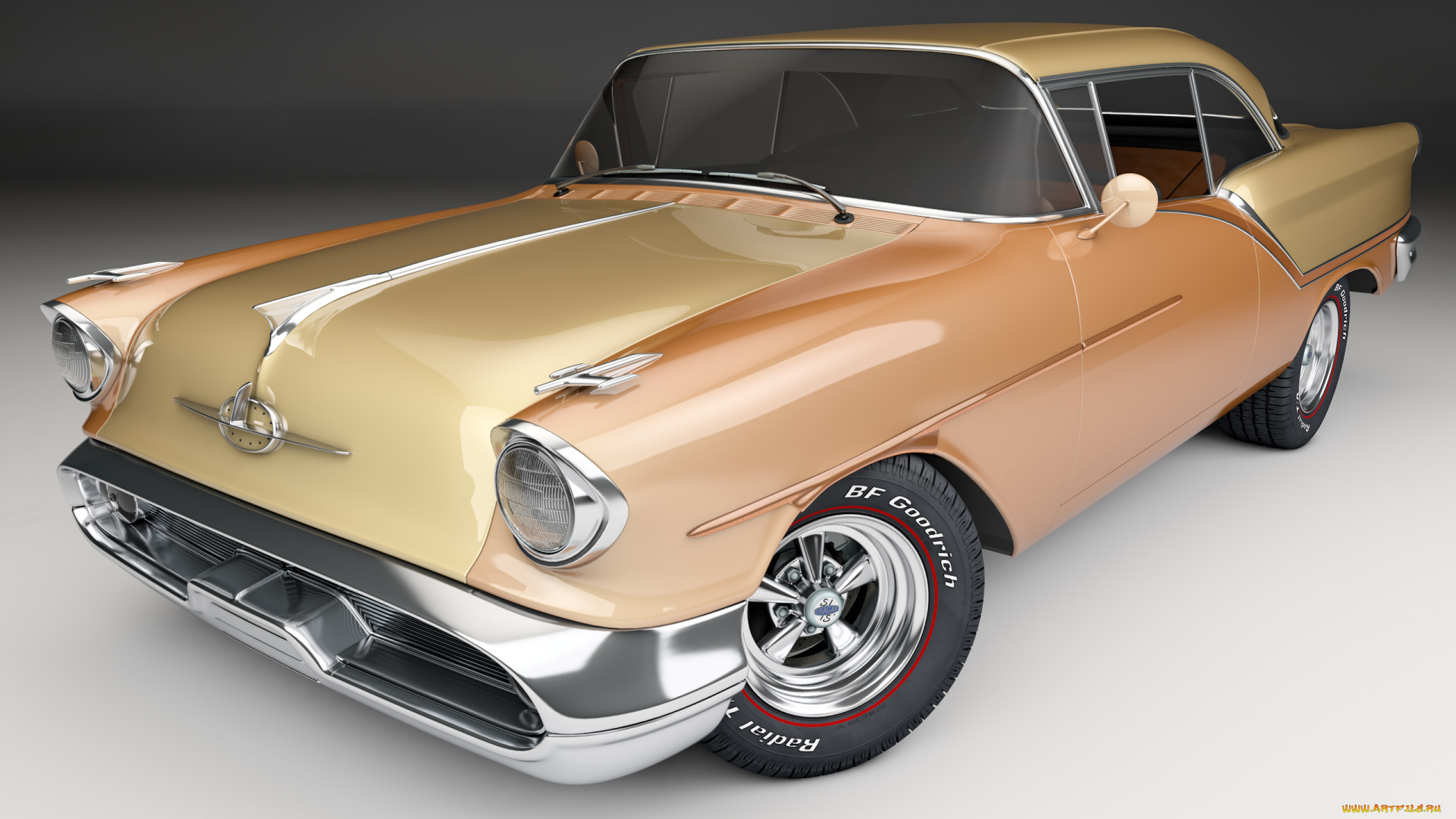 автомобили, 3д, 1957, oldsmobile