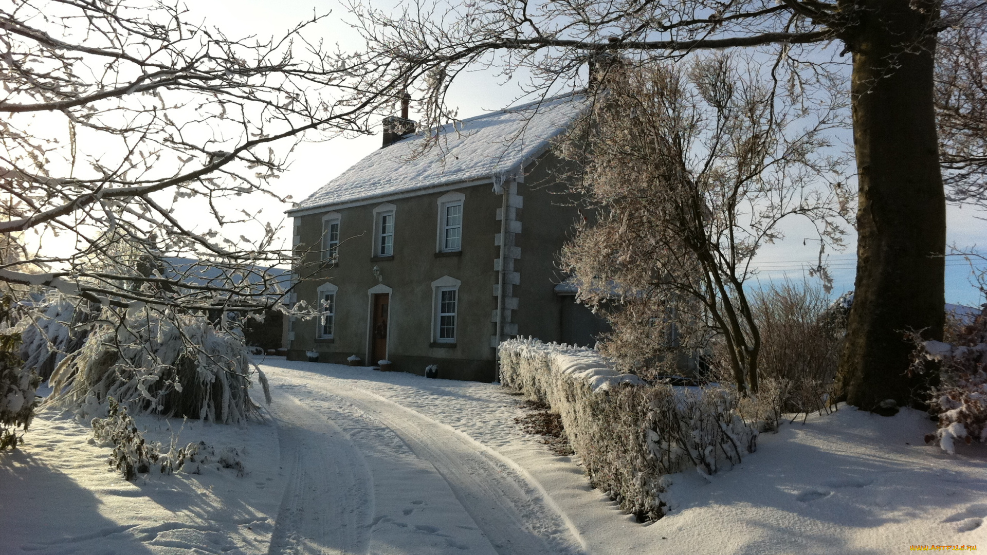 города, здания, дома, дом, дорога, зима, пейзаж