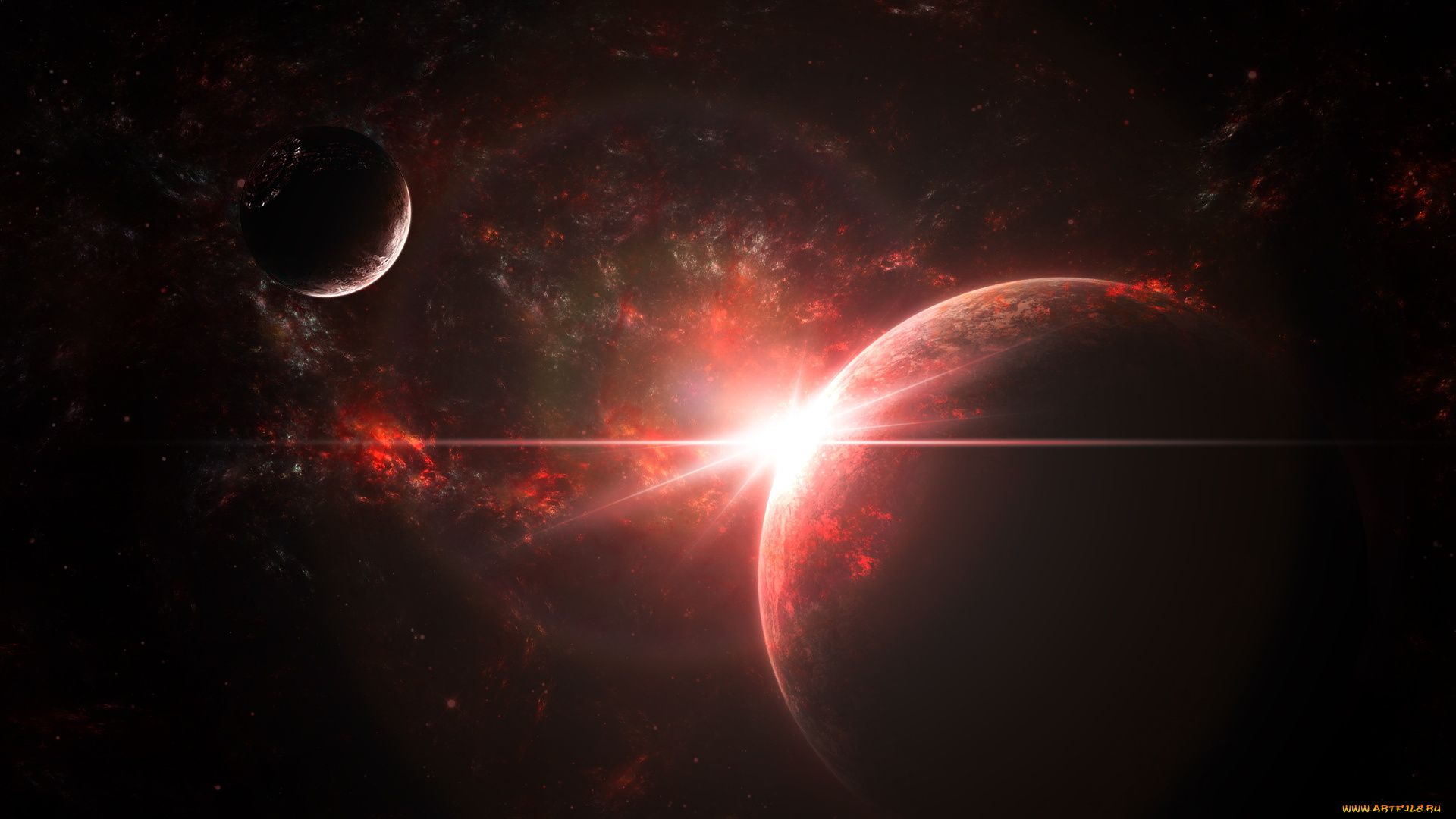 космос, арт, планеты