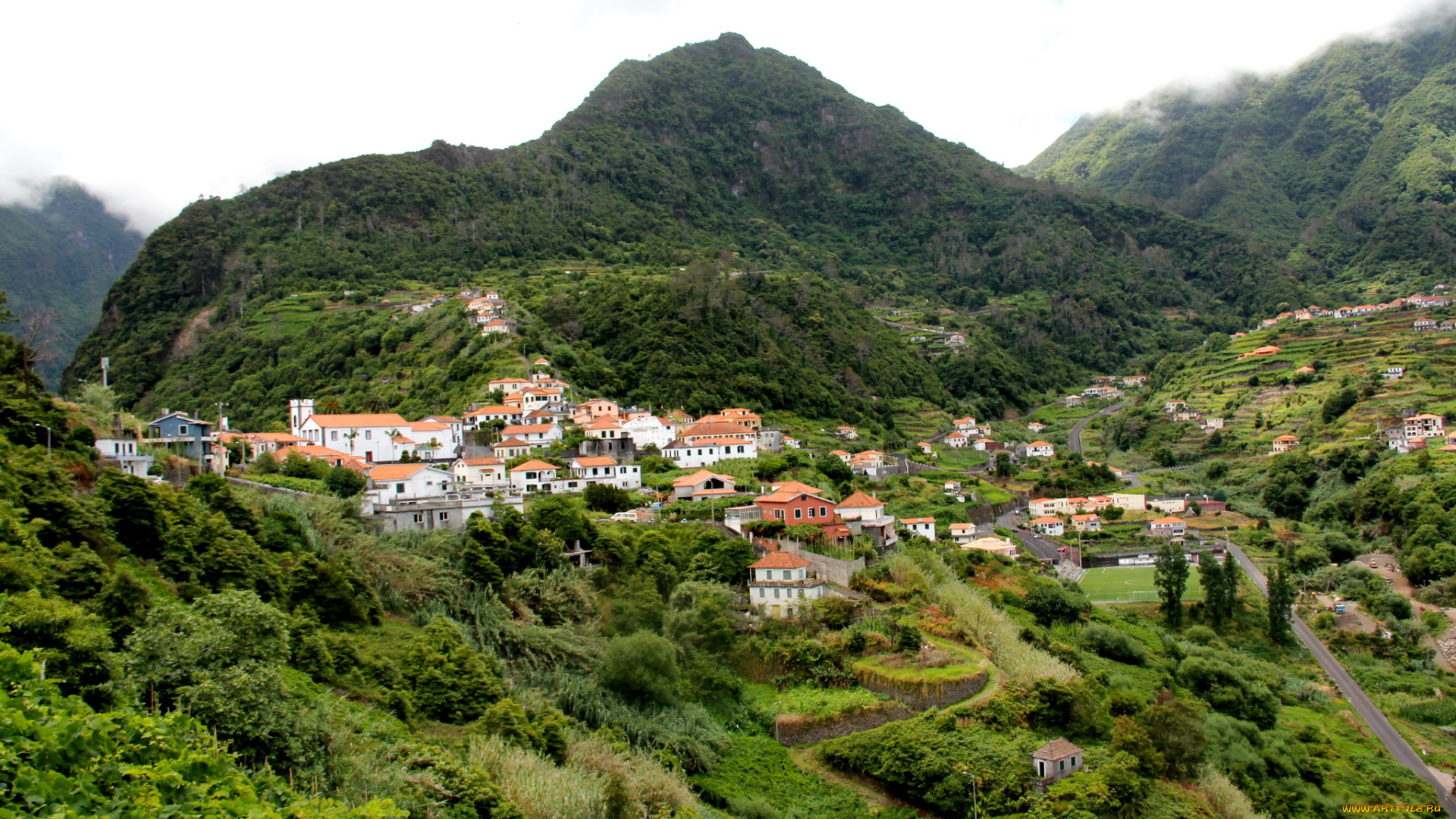 madeira, города, пейзажи, португалия, остров, дома, пейзаж