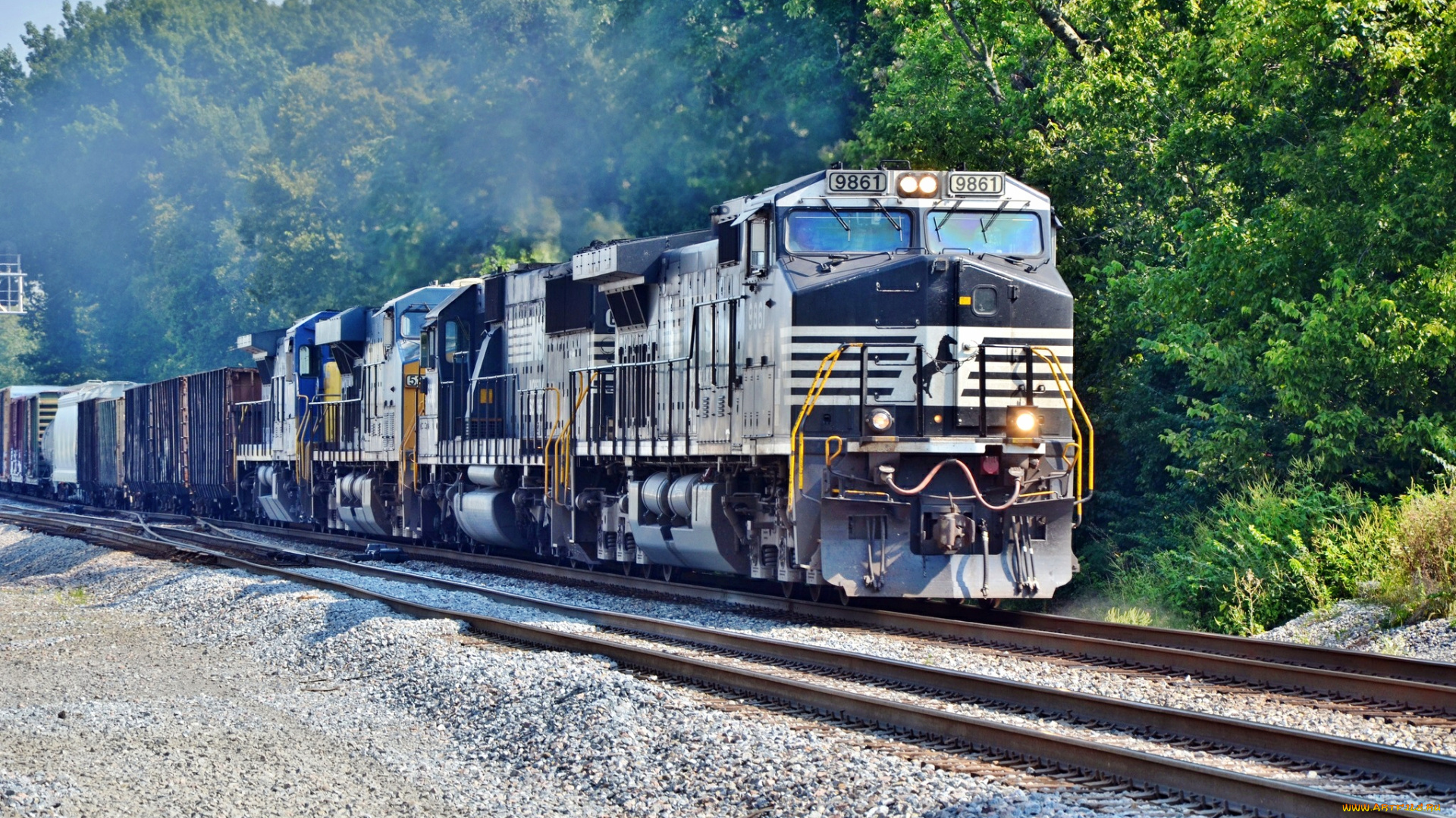 техника, поезда, состав, вагоны, рельсы, локомотив, железная, дорога