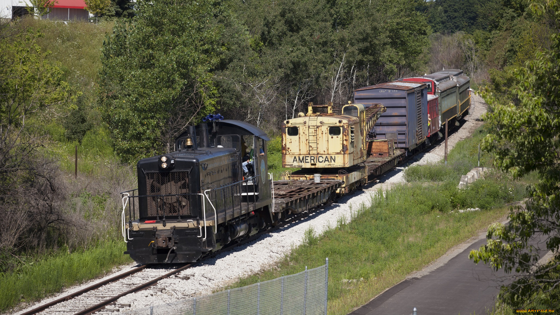 техника, поезда, железная, дорога, рельсы, локомотив, вагоны, состав
