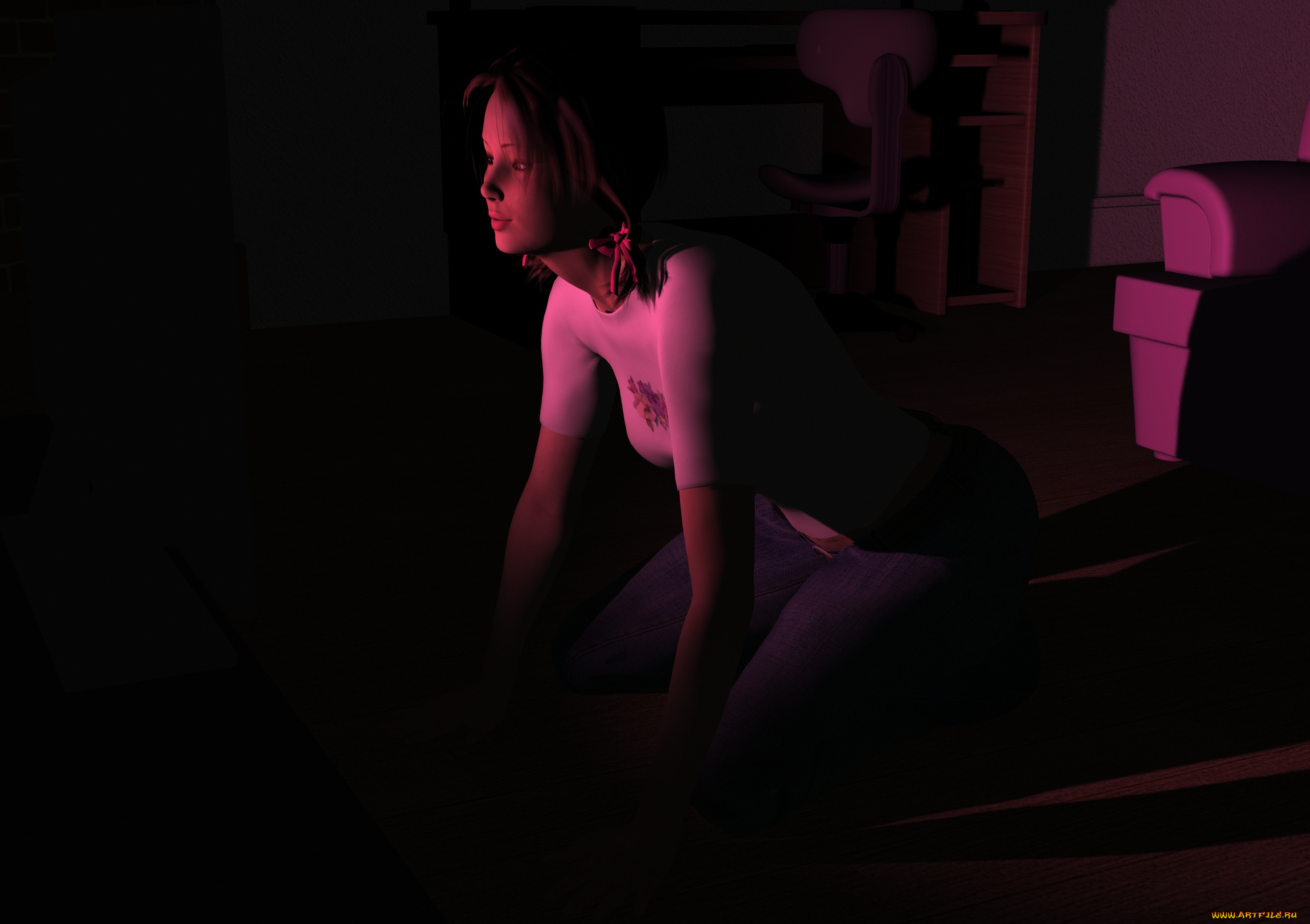 3д, графика, people, люди, девушка, взгляд