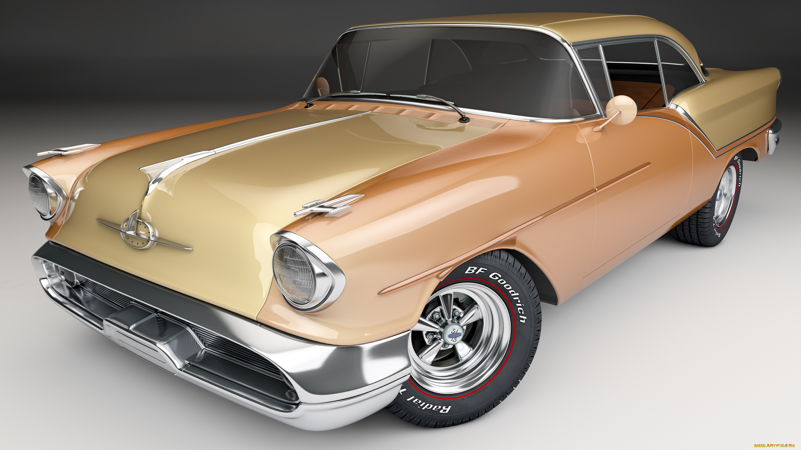 автомобили, 3д, 1957, oldsmobile