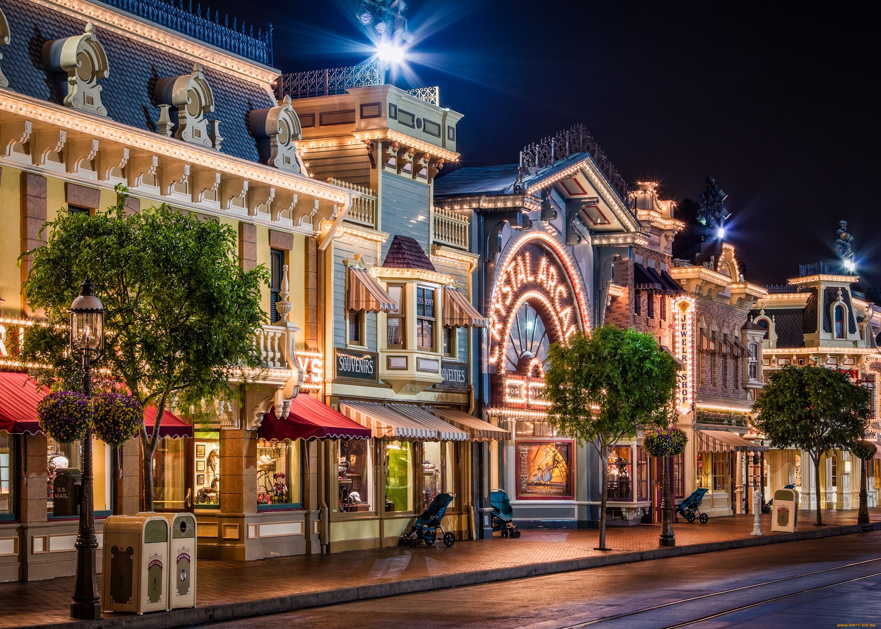 main, street, usa, disneyland, anaheim, california, города, диснейленд, калифорния, улица, анахайм