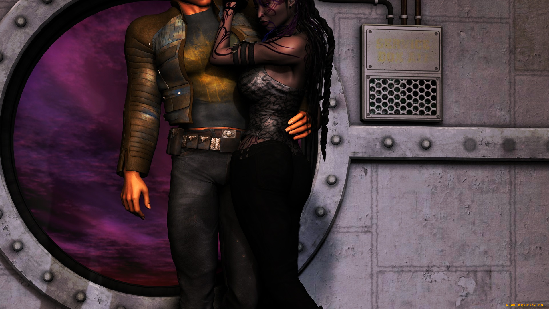 3д, графика, фантазия, , fantasy, девушка, мужчина