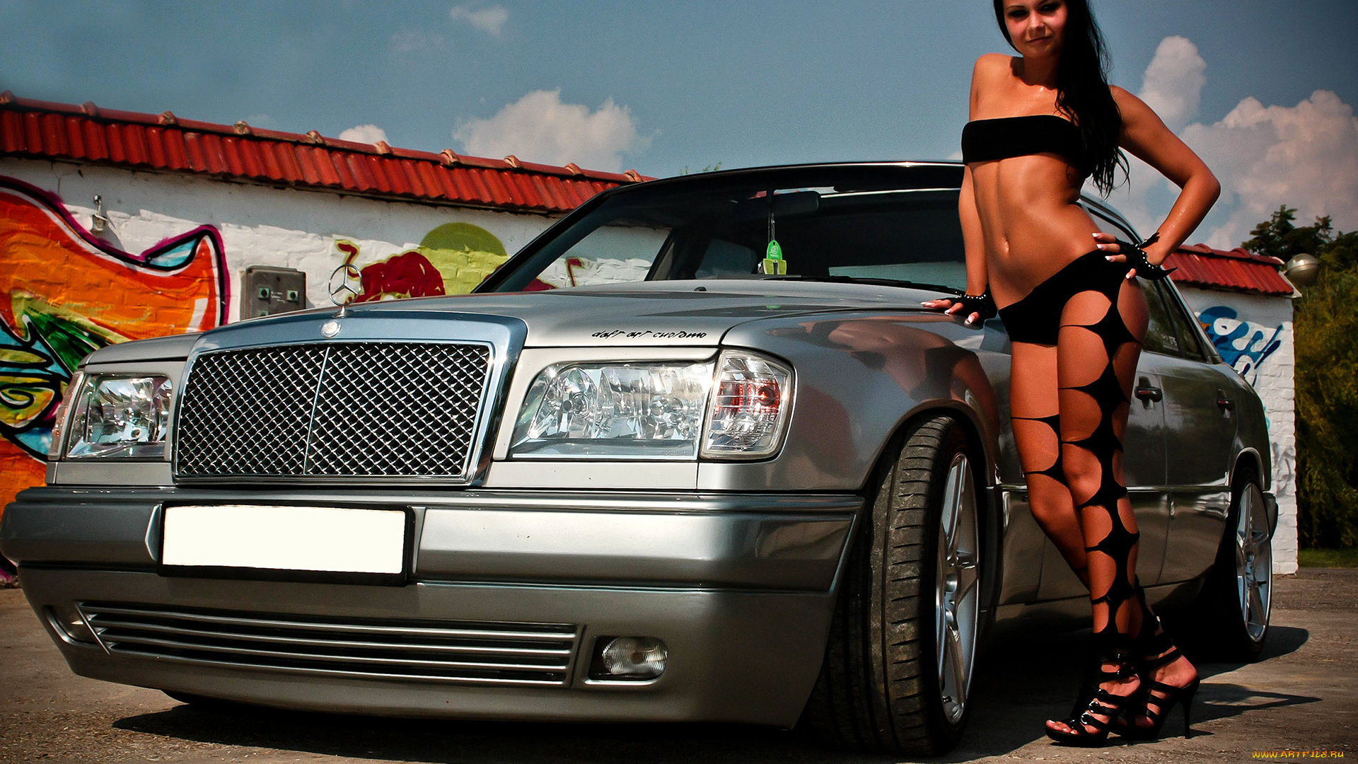 автомобили, авто, с, девушками, mersedes