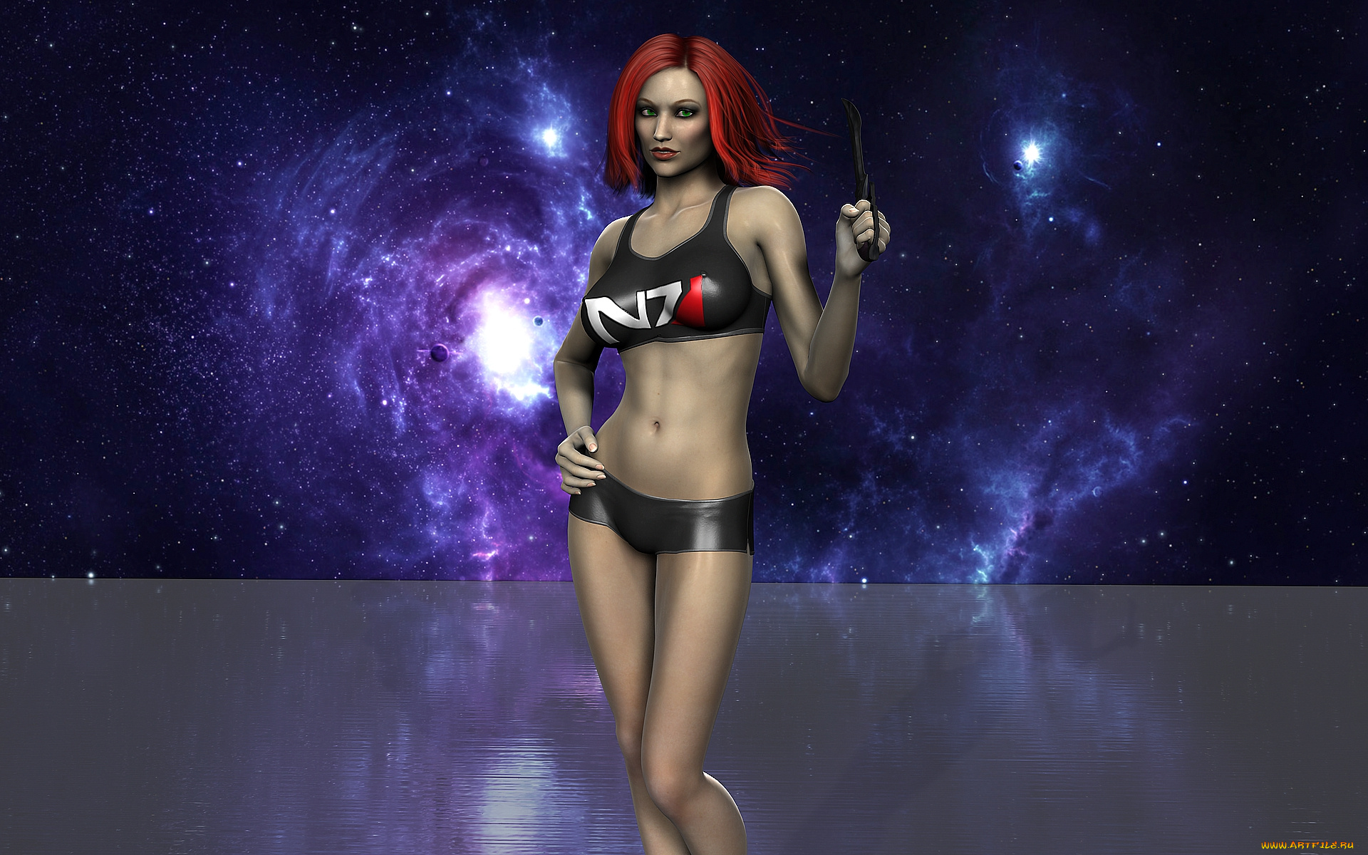 3д, графика, люди, , people, вселенная, планеты, взгляд, девушка