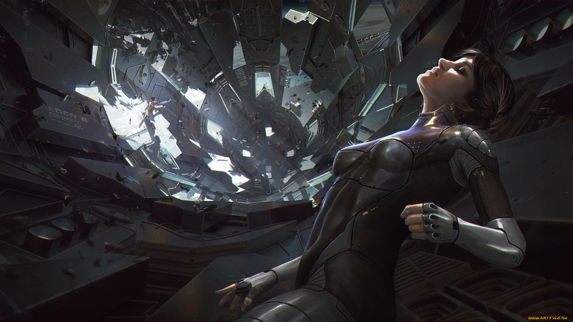 фэнтези, девушки, catastrophe, декомпрессия, разгерметизация, depressurization, девушка, girl, фантастика, sci-fi, рисунок, арт, космический, корабль, spaceship, космос, space, катастрофа