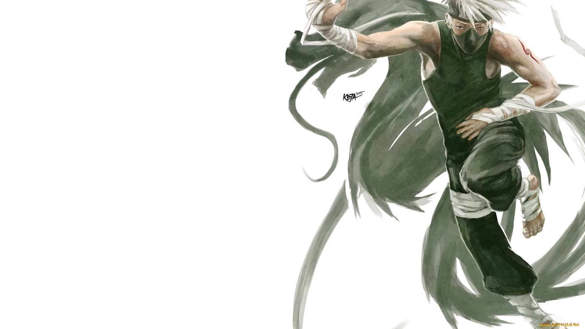 разное, арты, дракон, хатаке, какаши, наруто, аниме, арт