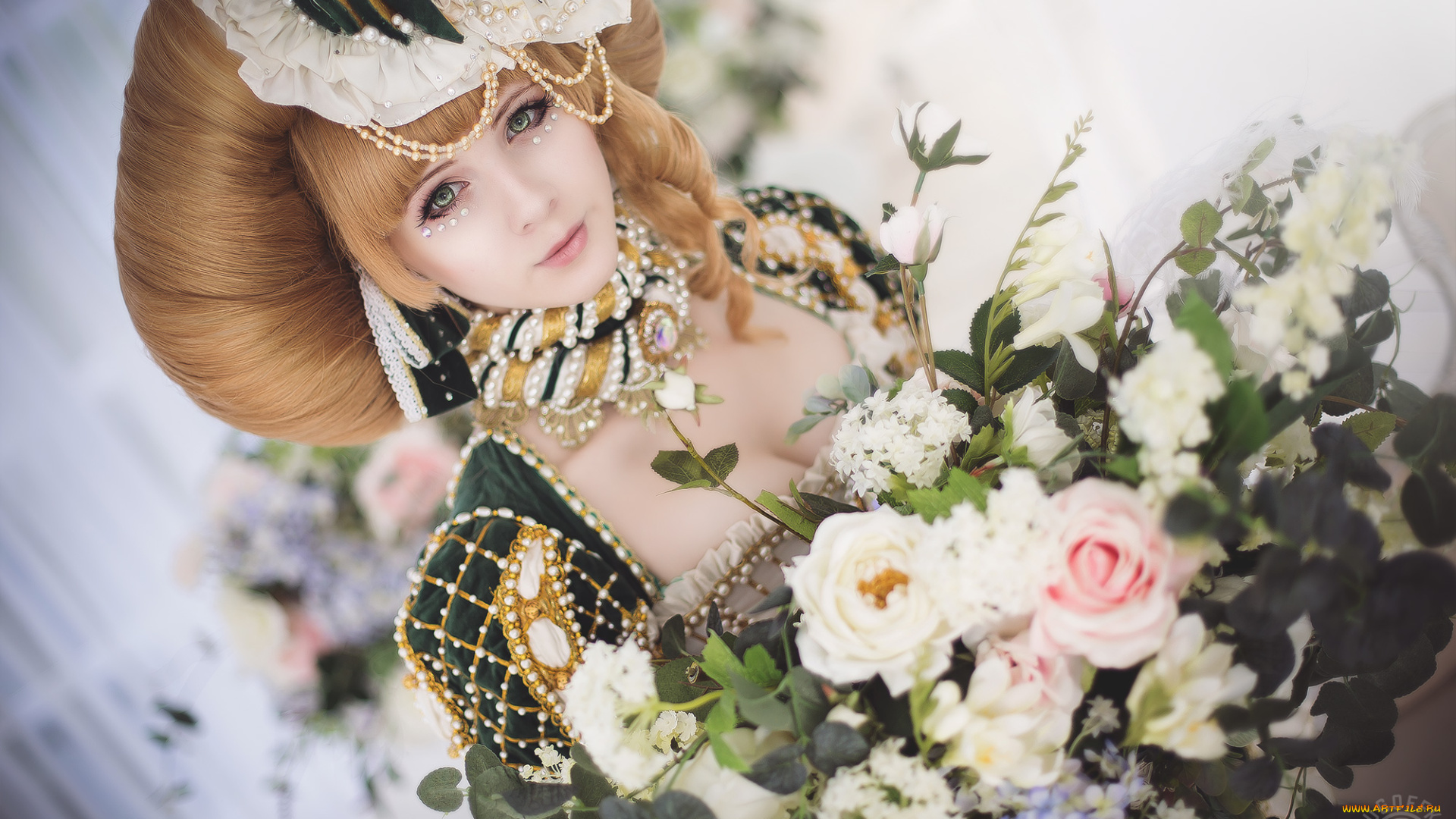 разное, cosplay, , косплей, цветы, причёска, костюм, девушка, арт, agnessblanvradica