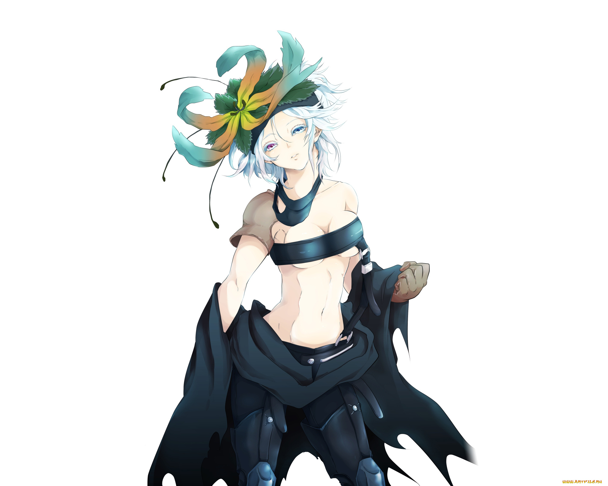 аниме, rokka, no, yuusha, девушка, арт, flamie, speeddraw, yamakichi, rokka, no, yuusha, фон, цветок