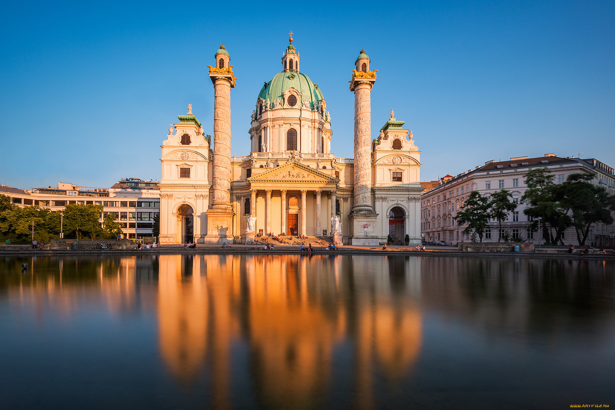 st, , charles`s, church, in, vienna, города, -, католические, соборы, , костелы, , аббатства, собор