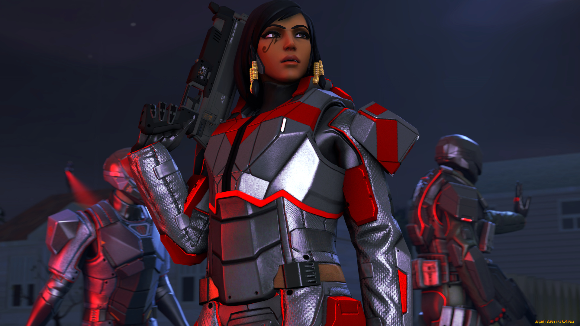 3д, графика, фантазия, , fantasy, фон, взгляд, девушка