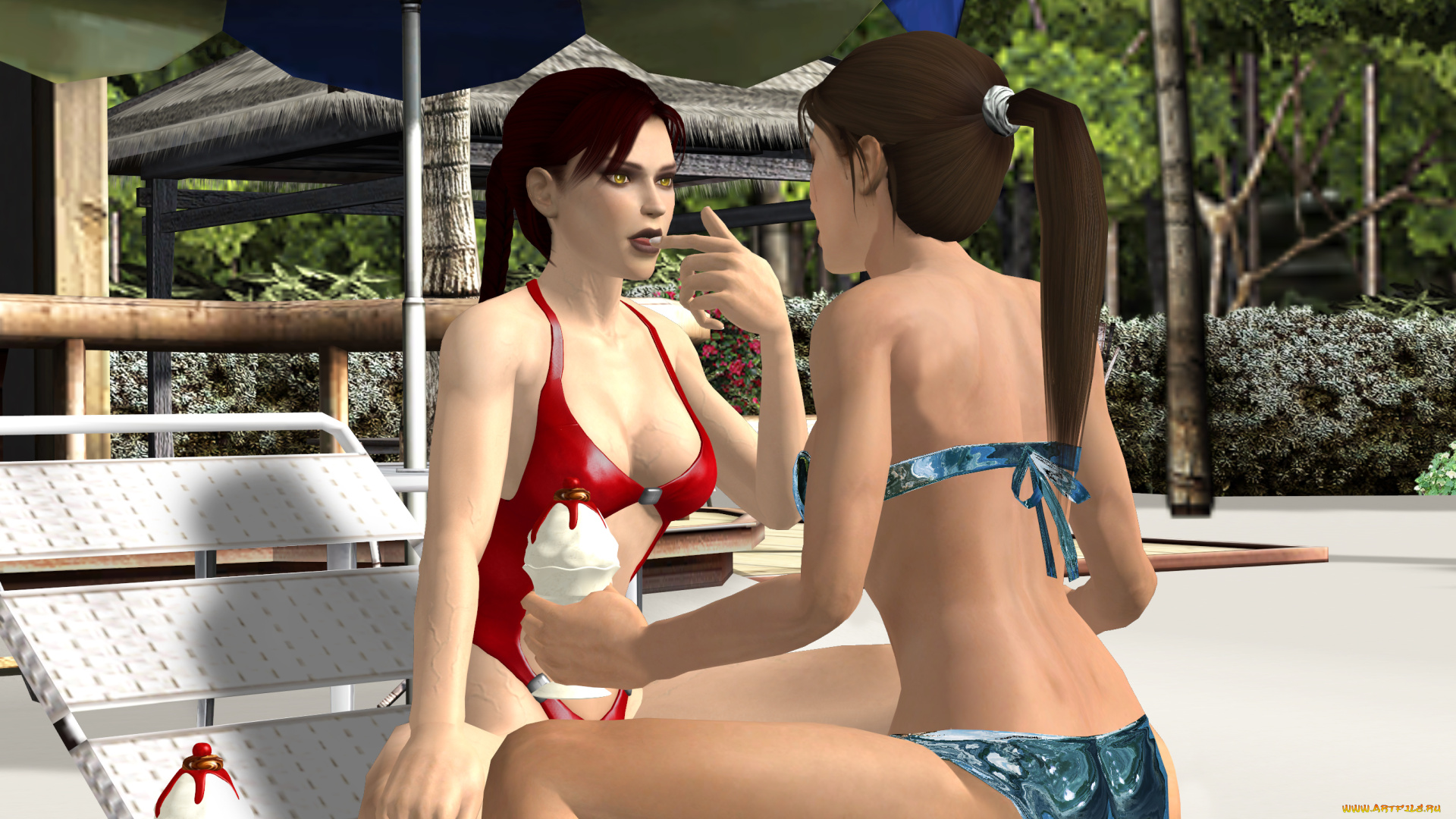 3д, графика, люди, , people, девушки, фон, взгляд