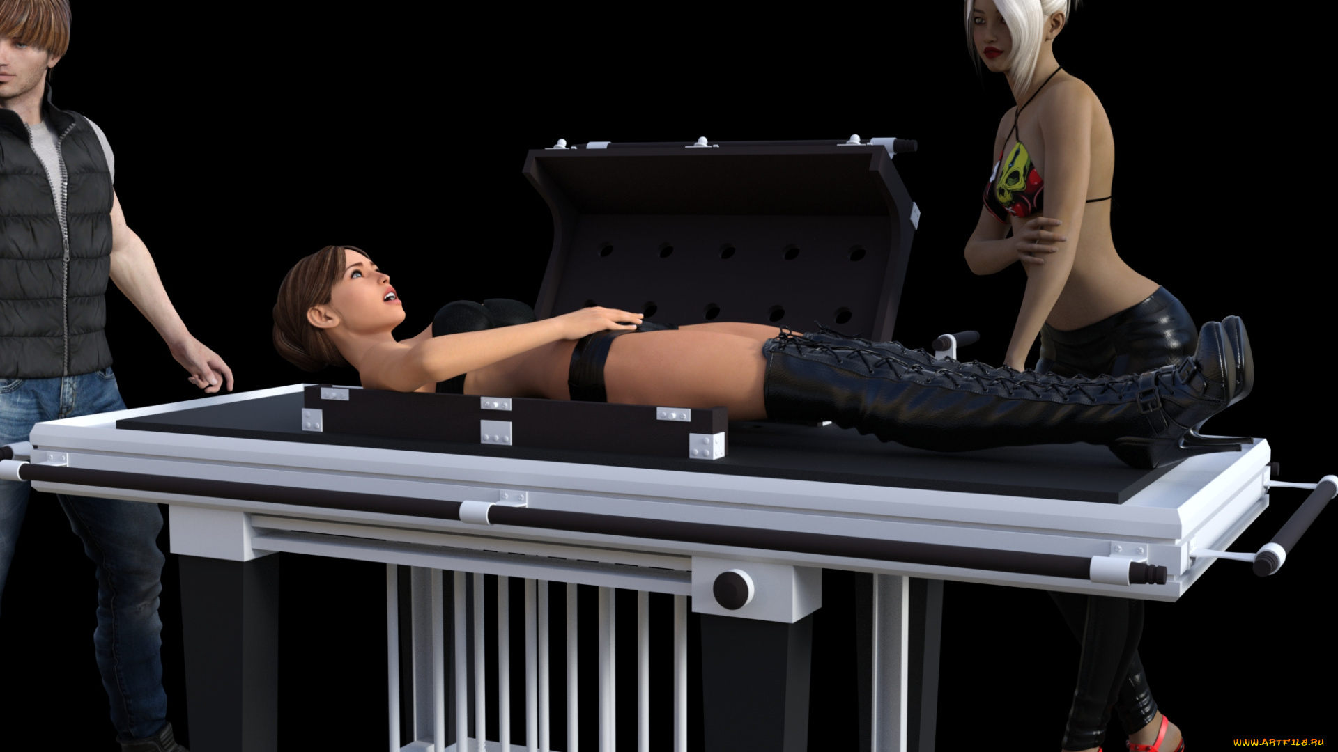 3д, графика, люди, , people, девушки, иллюзионисты, фон, взгляд