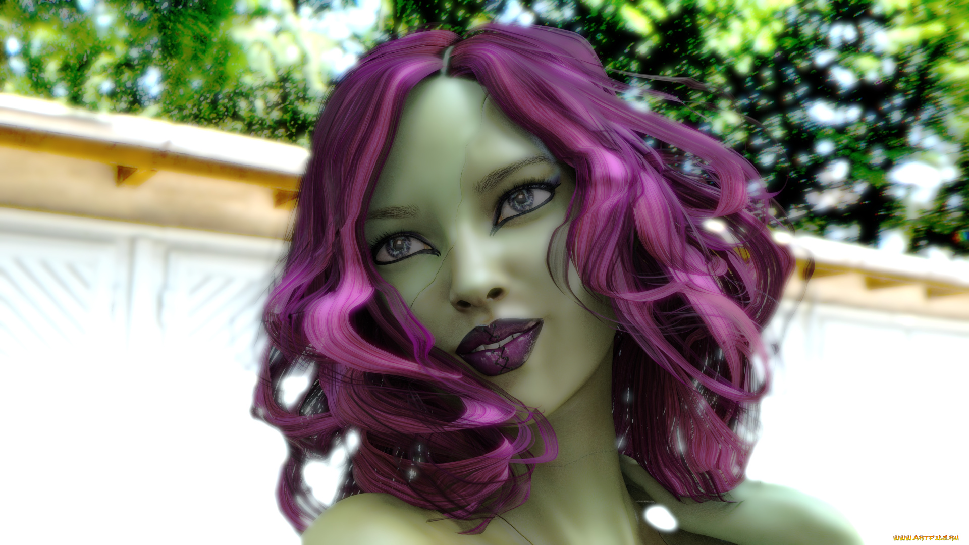 3д, графика, портрет, , portraits, девушка, взгляд, фон