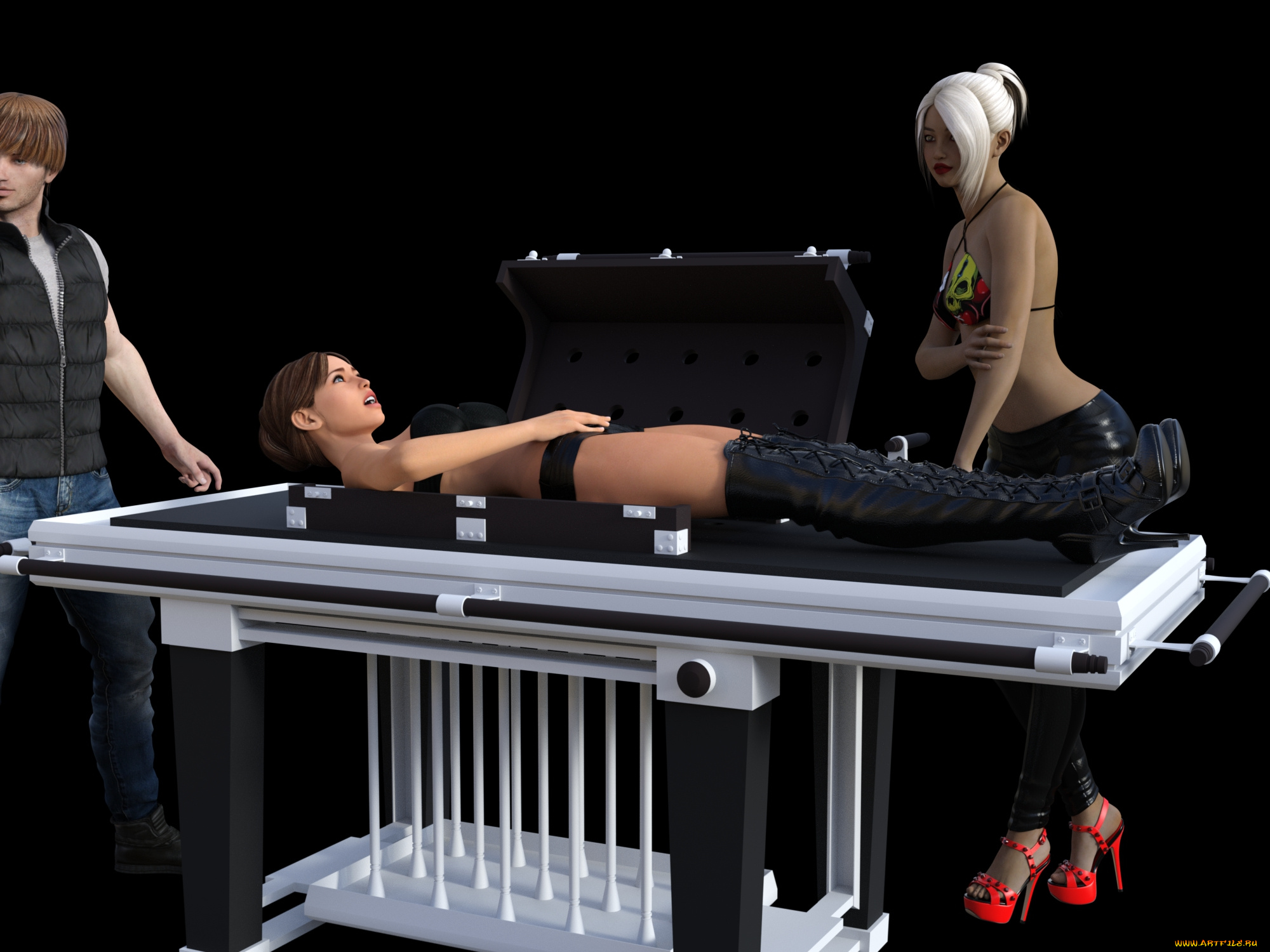 3д, графика, люди, , people, девушки, иллюзионисты, фон, взгляд