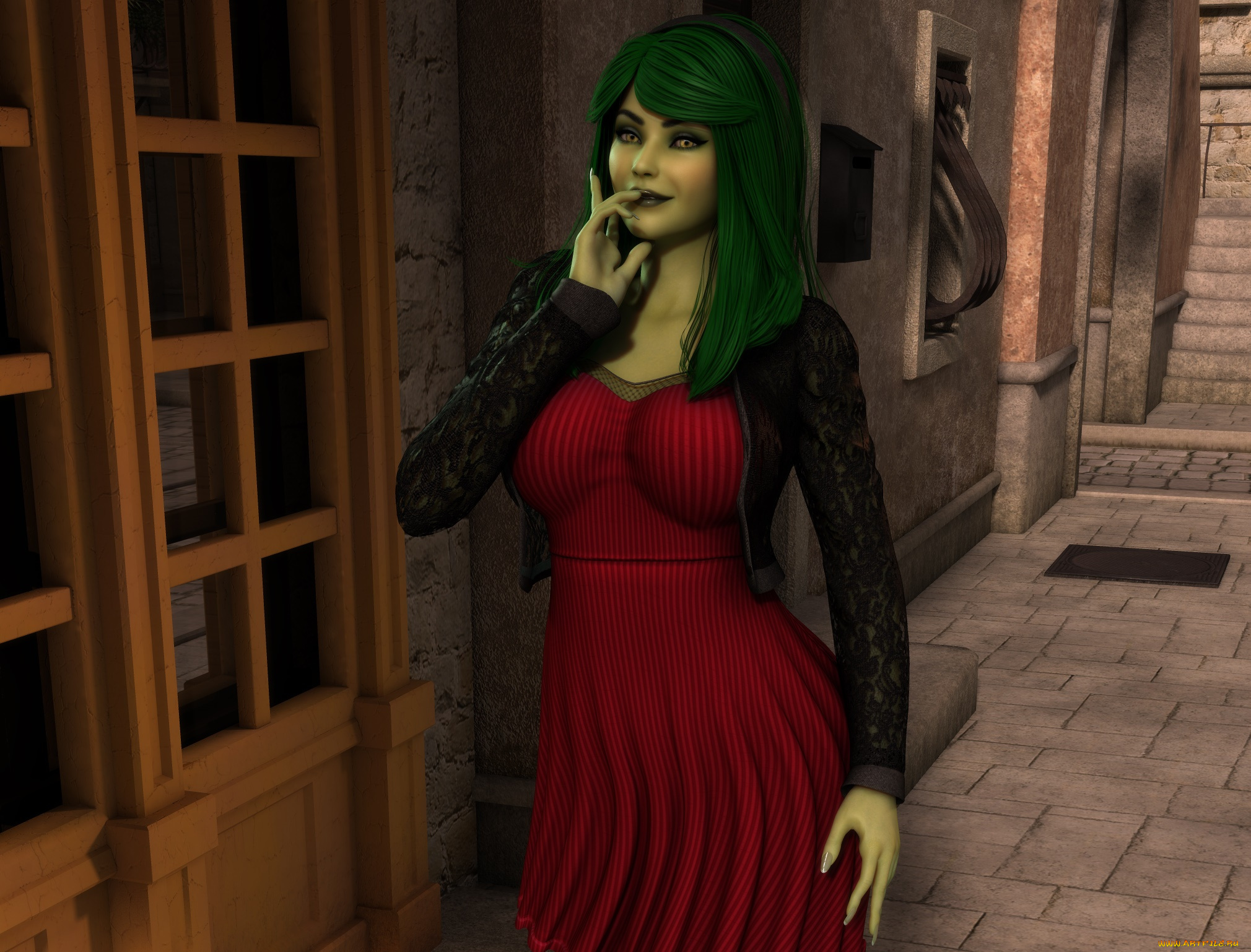 3д, графика, люди, , people, девушка, взгляд, фон