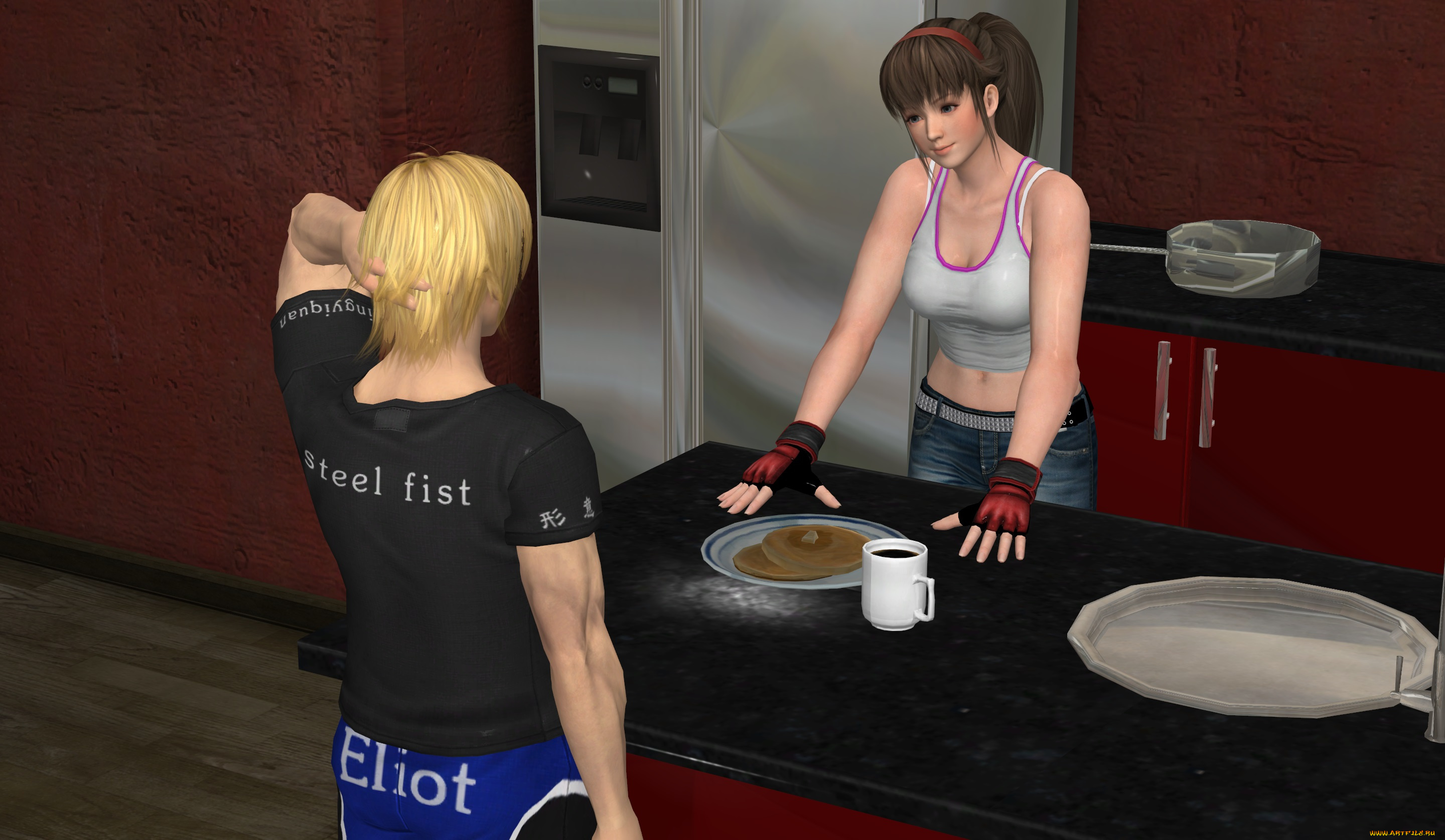 3д, графика, люди, , people, взгляд, фон, девушки