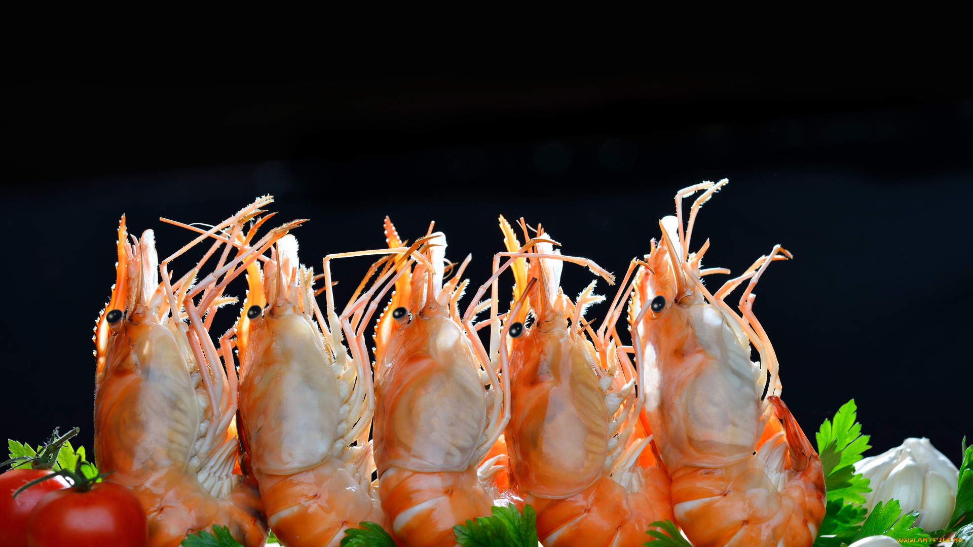 еда, рыба, , морепродукты, , суши, , роллы, креветки, чеснок, зелень, томаты, помидоры