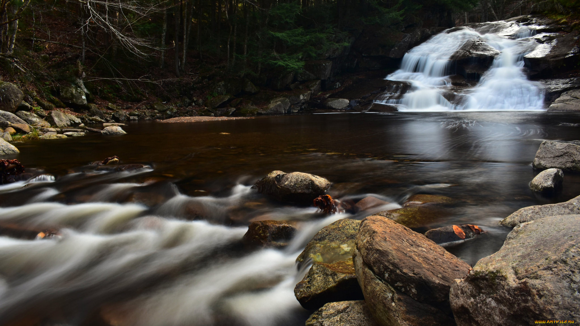 природа, реки, озера, поток, river, rocks, вода, waterfall, река, камни, водопад, water, stream