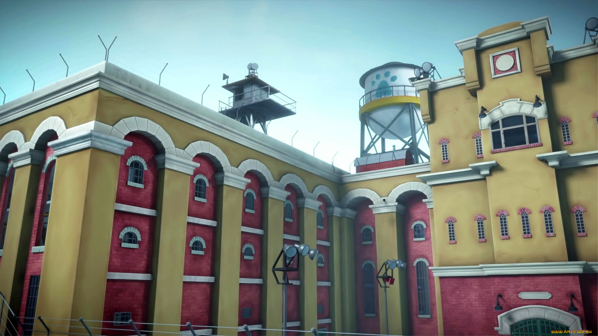 рисованное, города, здание