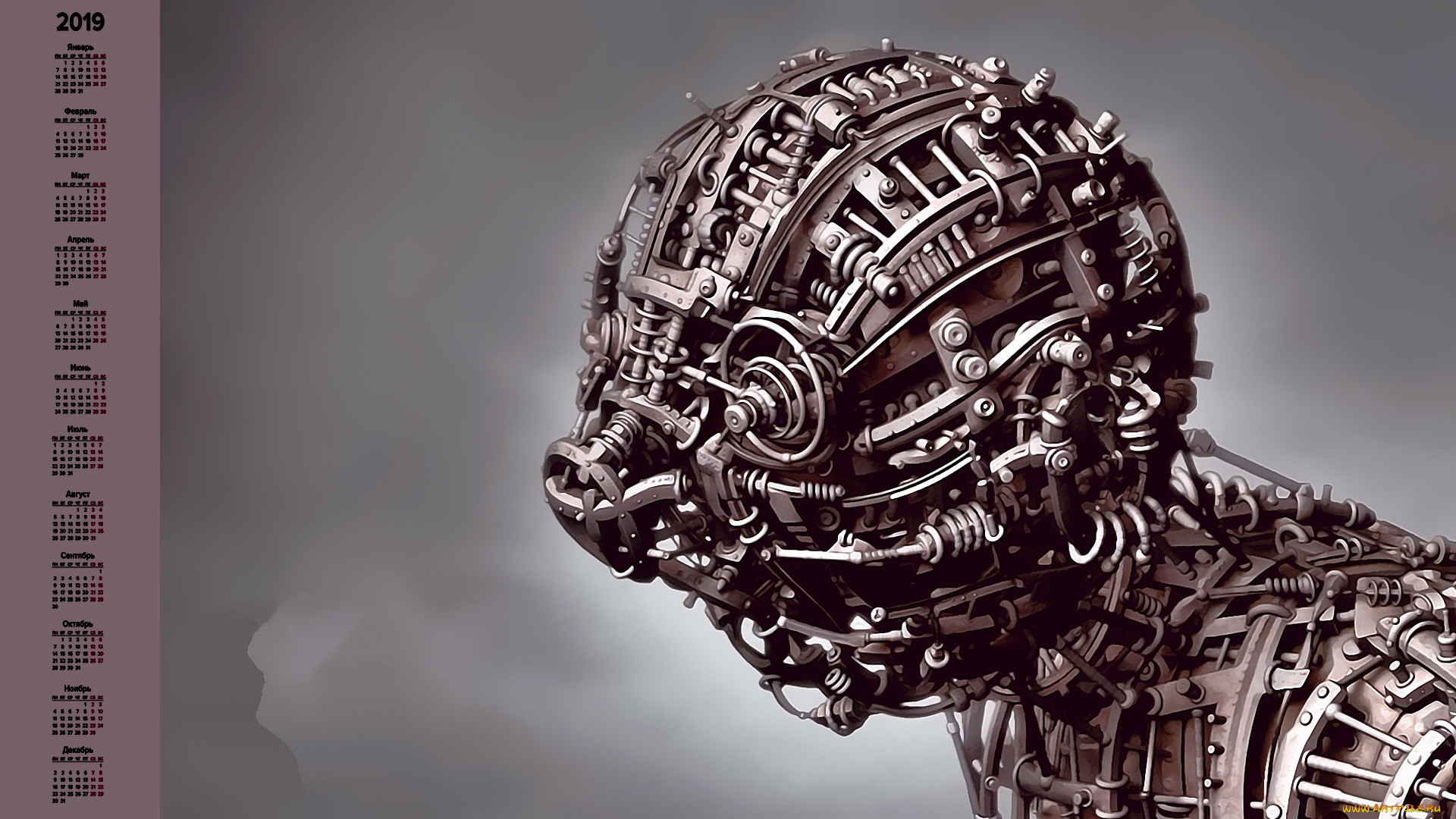 календари, фэнтези, механизм, робот