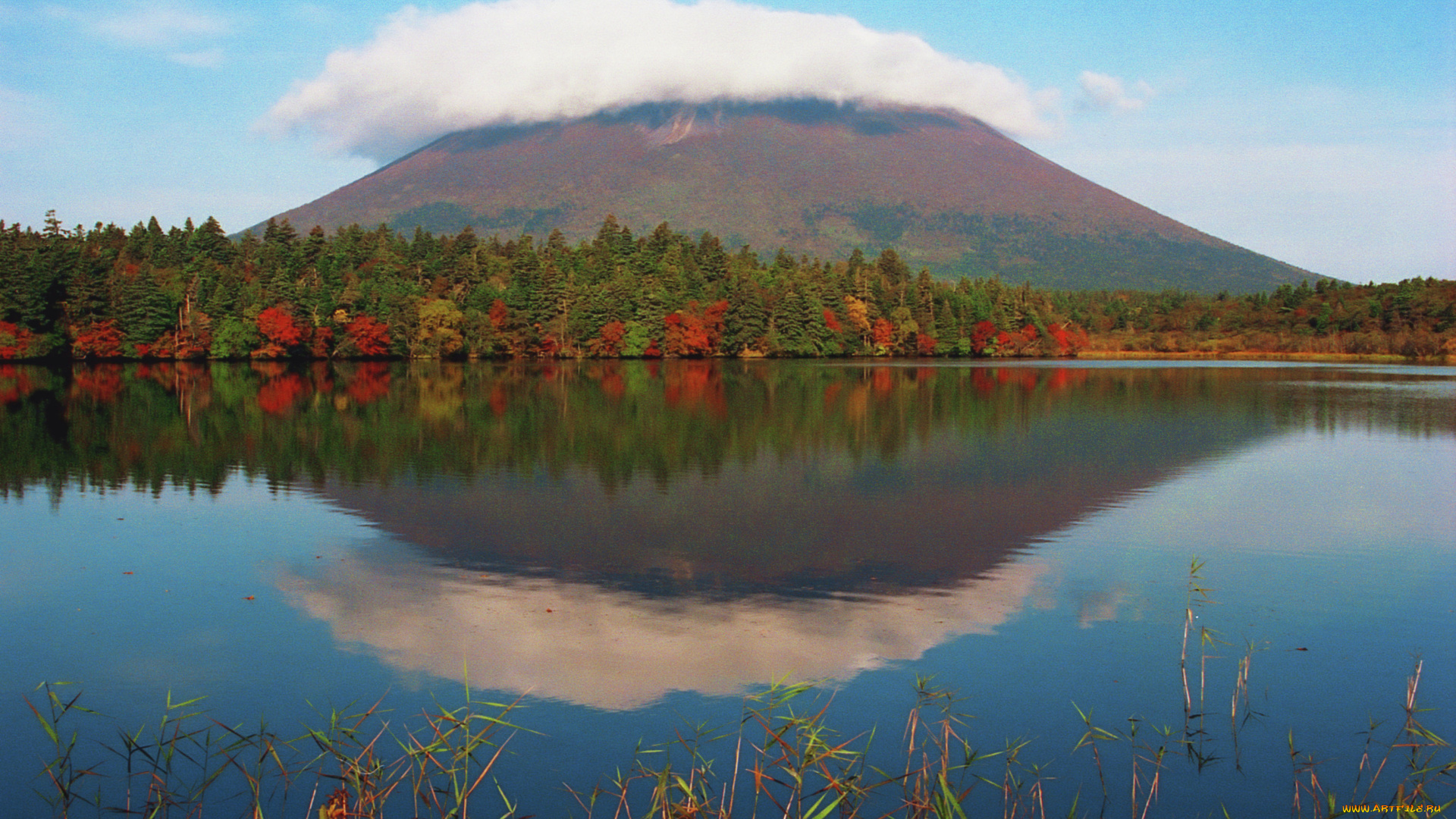 озеро, красивое, итуруп, природа, радуга, россия, красивое, озеро, курилы, итуруп