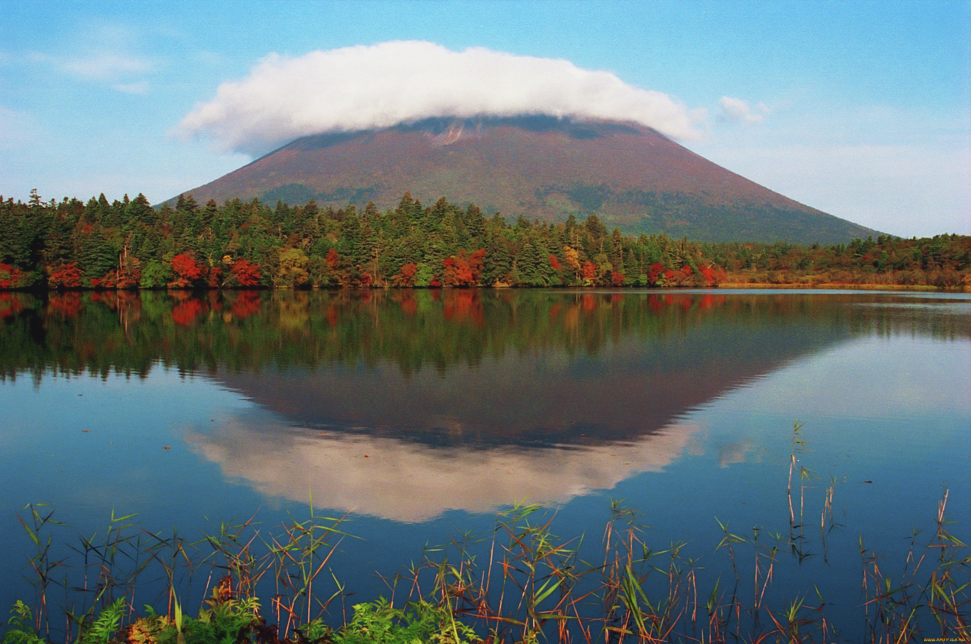 озеро, красивое, итуруп, природа, радуга, россия, красивое, озеро, курилы, итуруп