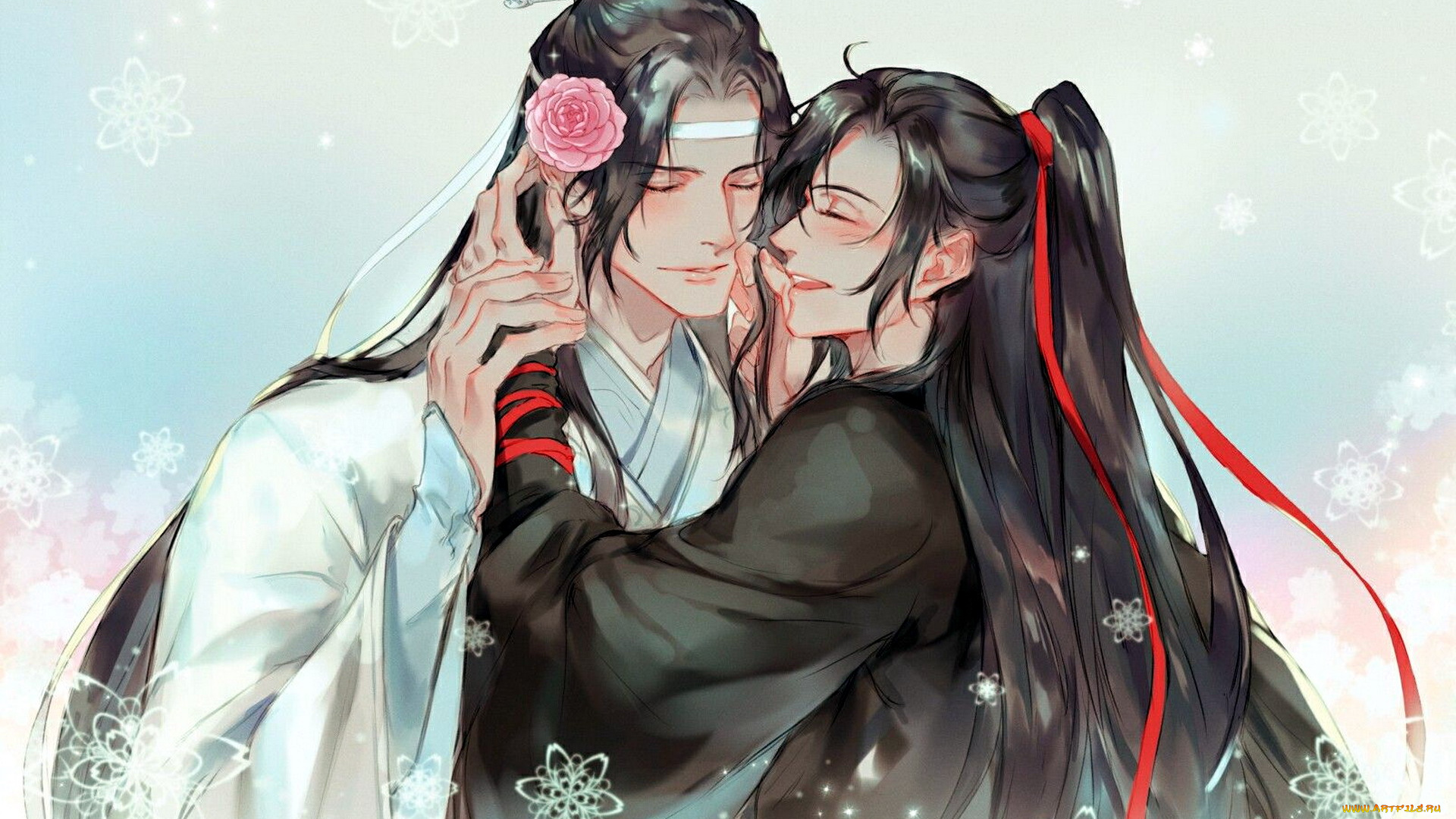 аниме, mo, dao, zu, shi, вэй, усянь, лань, ванцзы, цветок