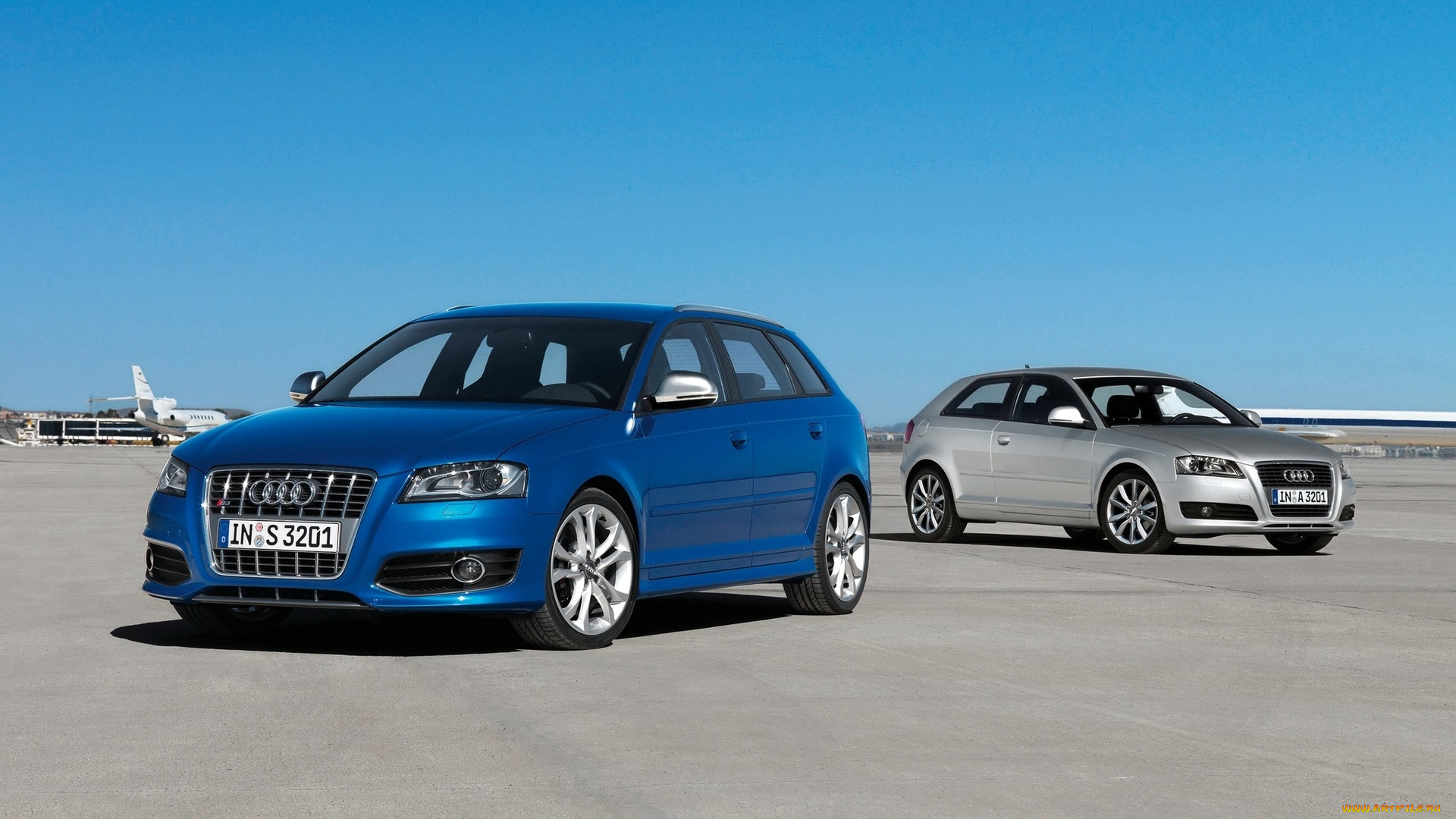 audi, а3, автомобили, audi, ауди, площадка, синяя, серебристая