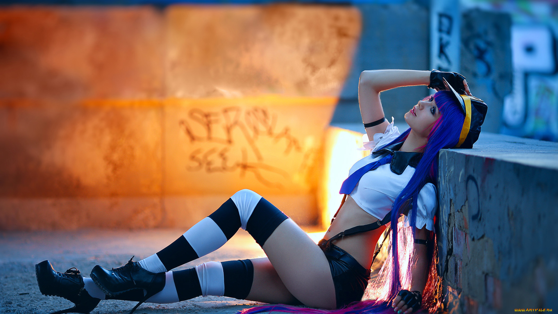 девушки, -, креатив, , косплей, девушка, фон, униформа, alexia, muller