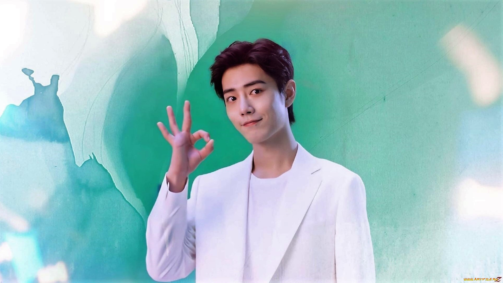 мужчины, xiao, zhan, актер, пиджак, жест