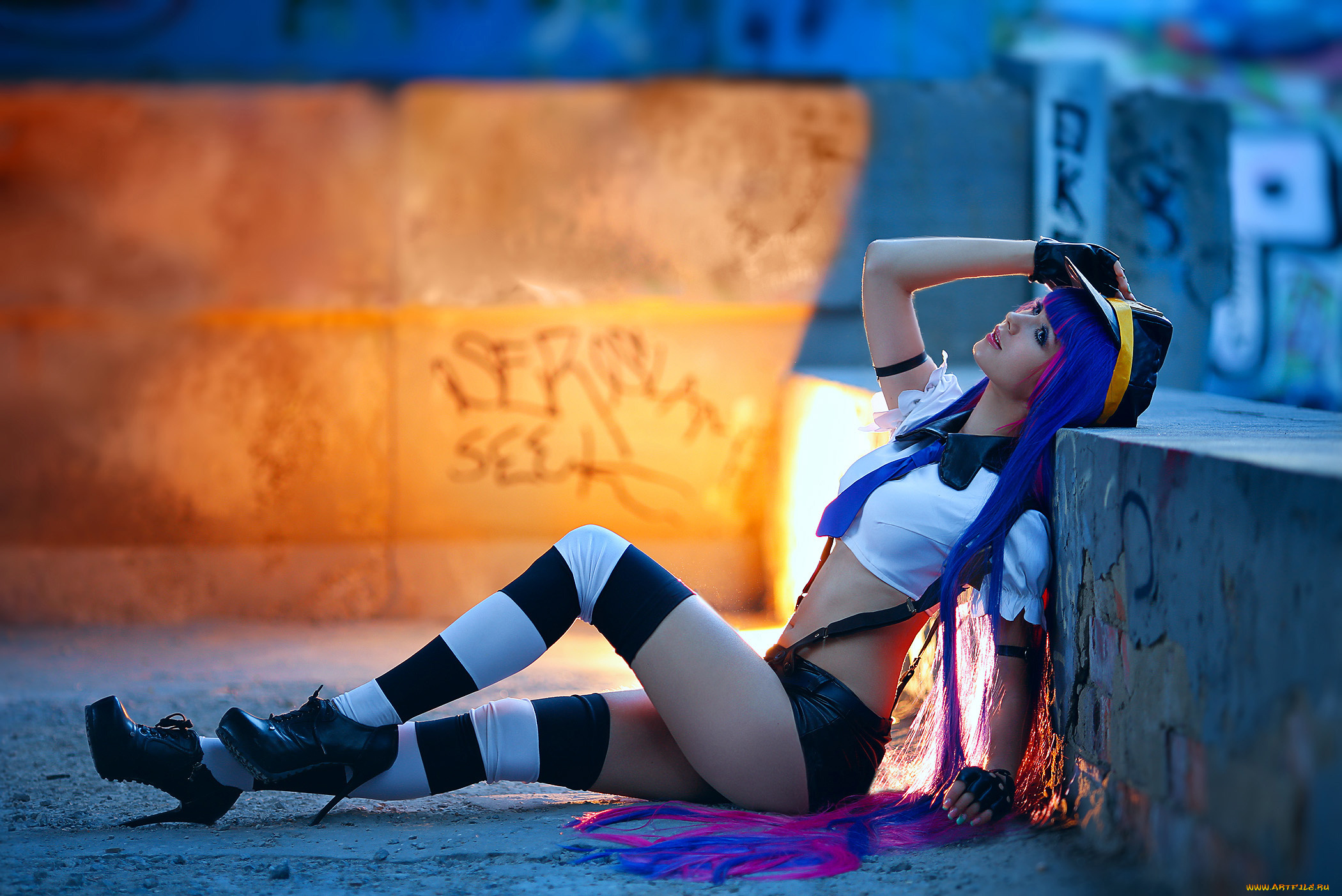 девушки, -, креатив, , косплей, девушка, фон, униформа, alexia, muller