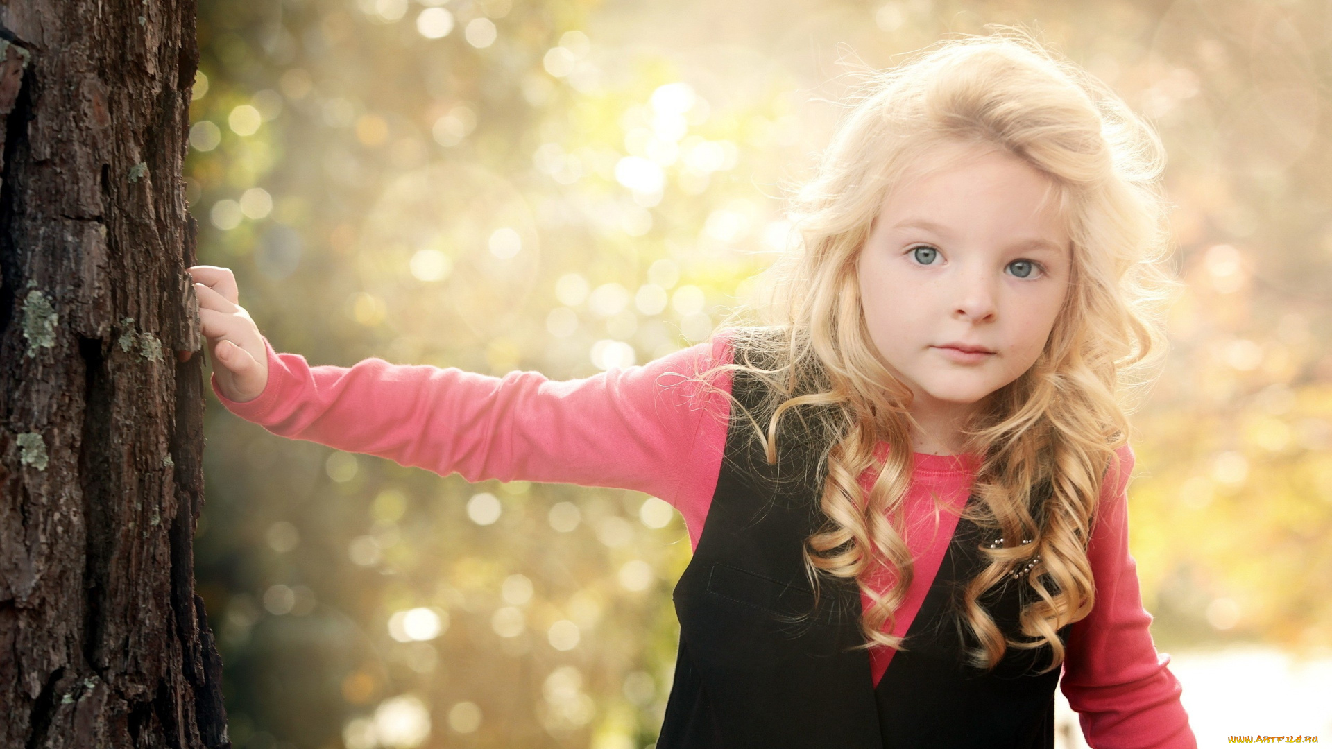 разное, дети, девочка, дерево