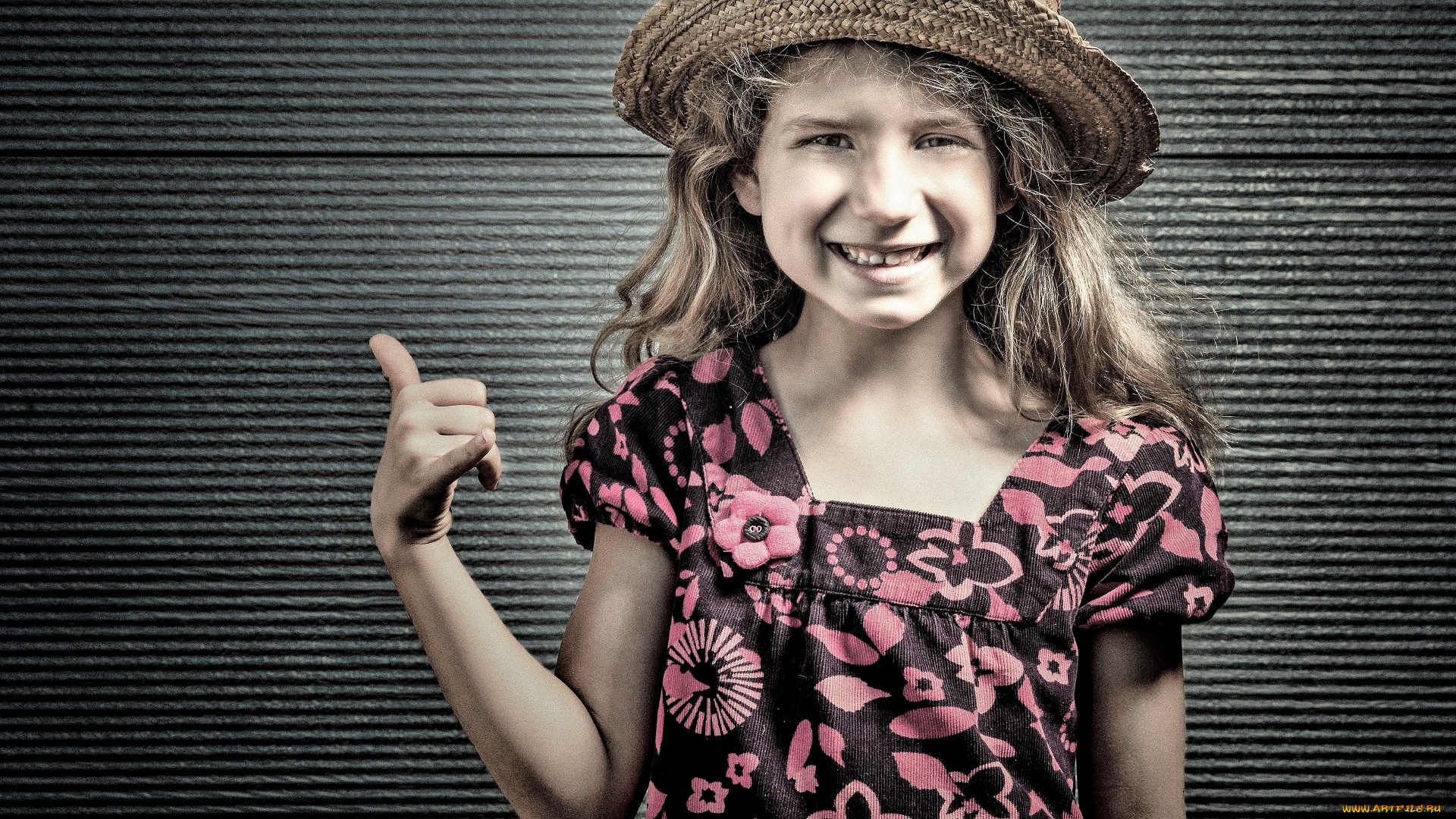 разное, дети, девочка, шляпа, жест