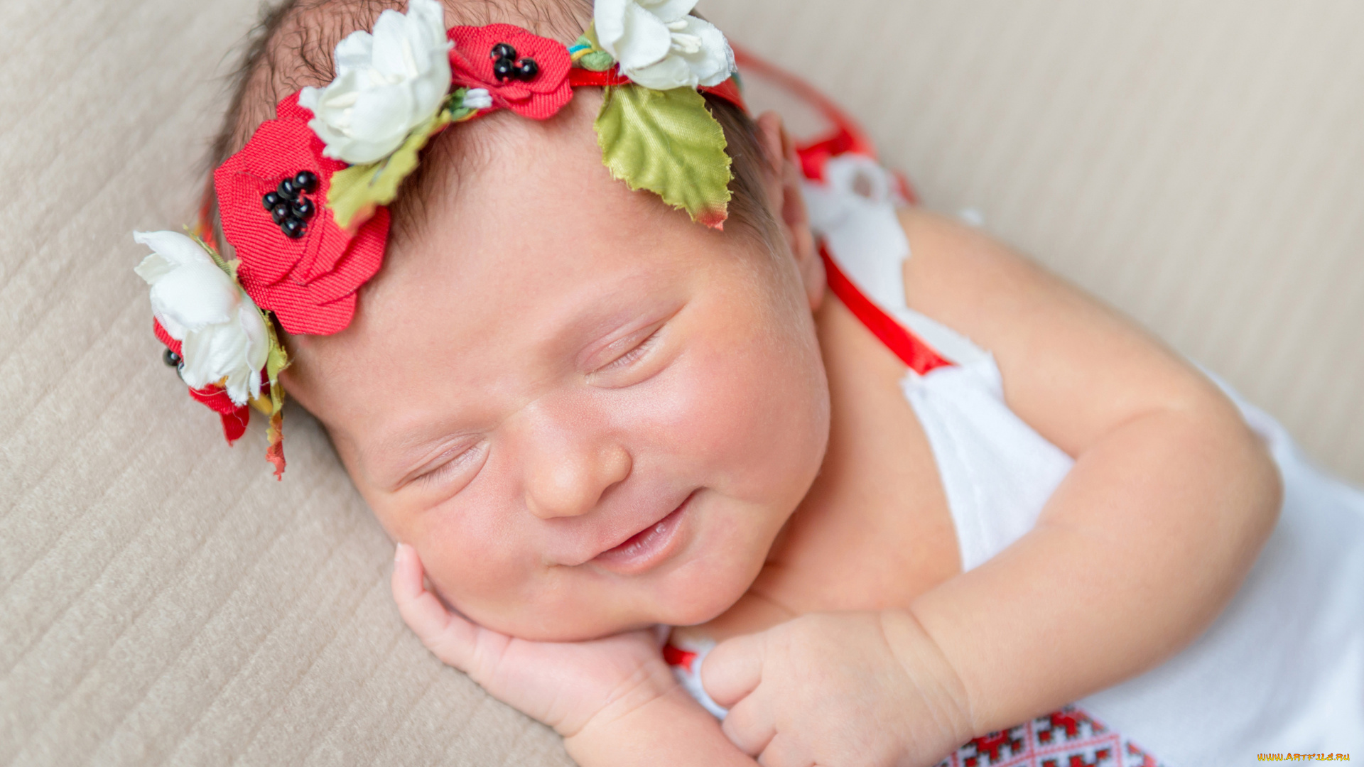 разное, дети, младенец, сон, венок