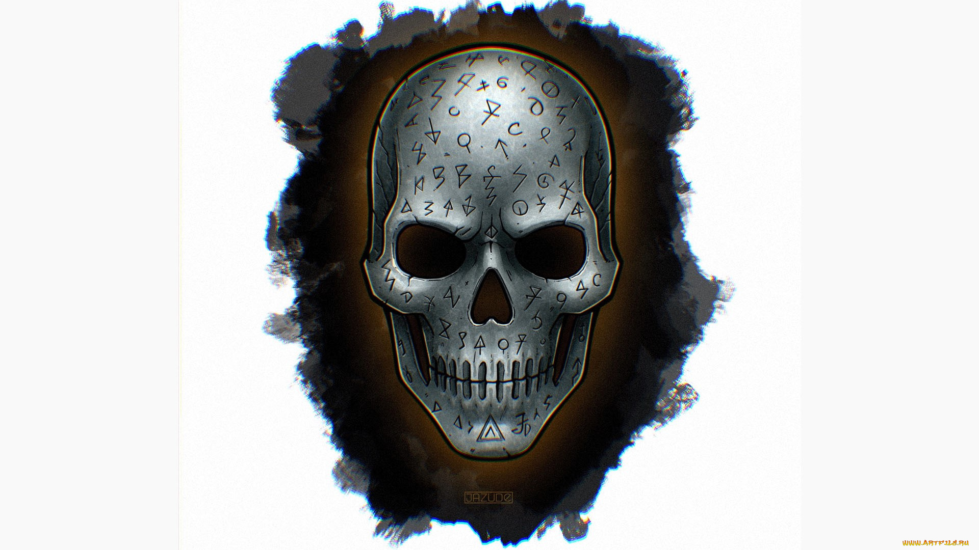 рисованное, кино, , мультфильмы, череп, руны, знаки