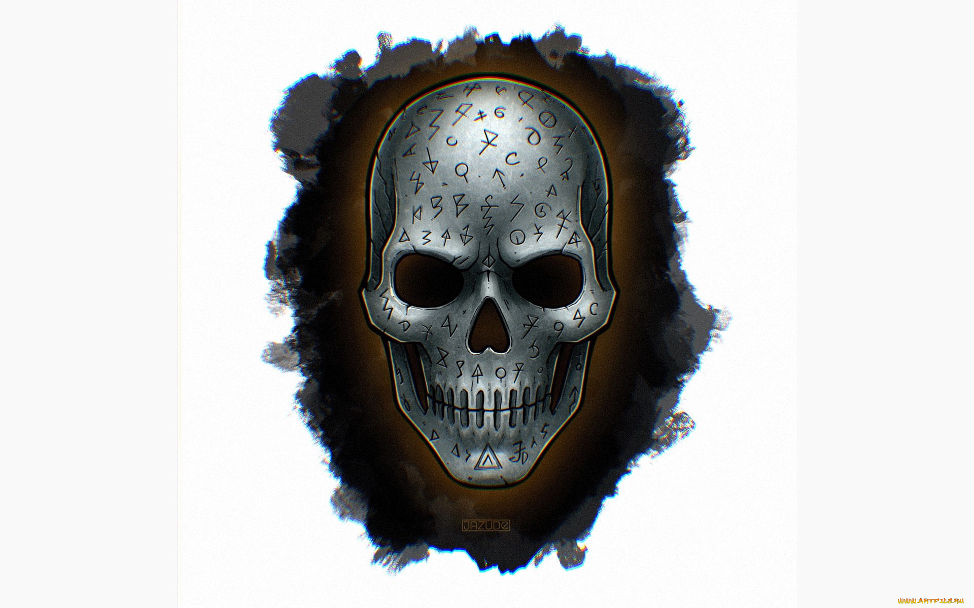 рисованное, кино, , мультфильмы, череп, руны, знаки