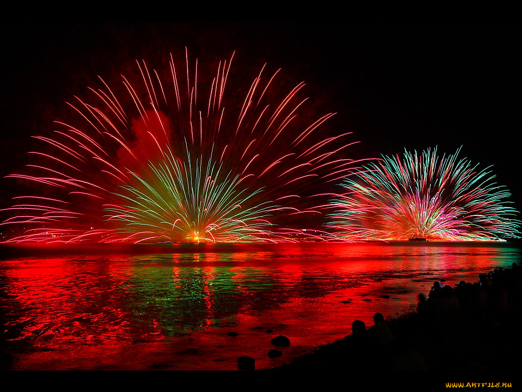 разное, салюты, фейерверки