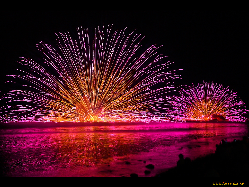 разное, салюты, фейерверки