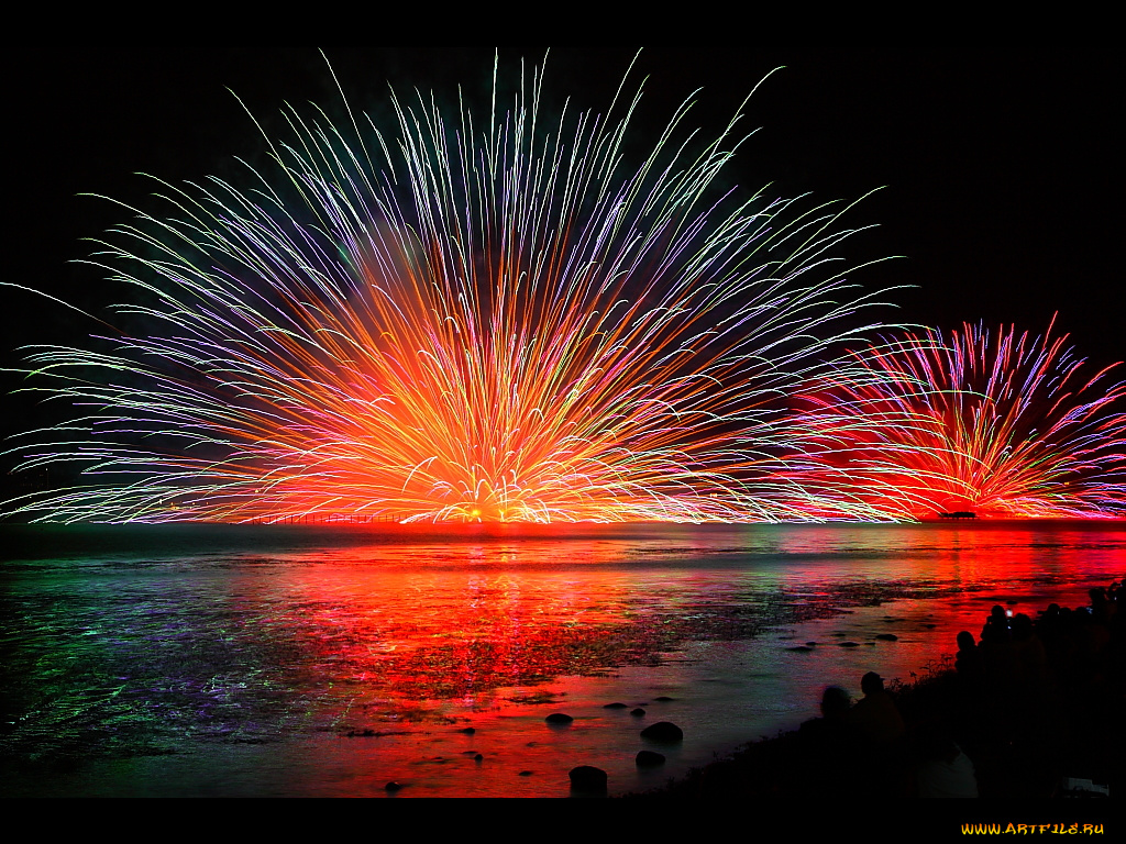 разное, салюты, фейерверки