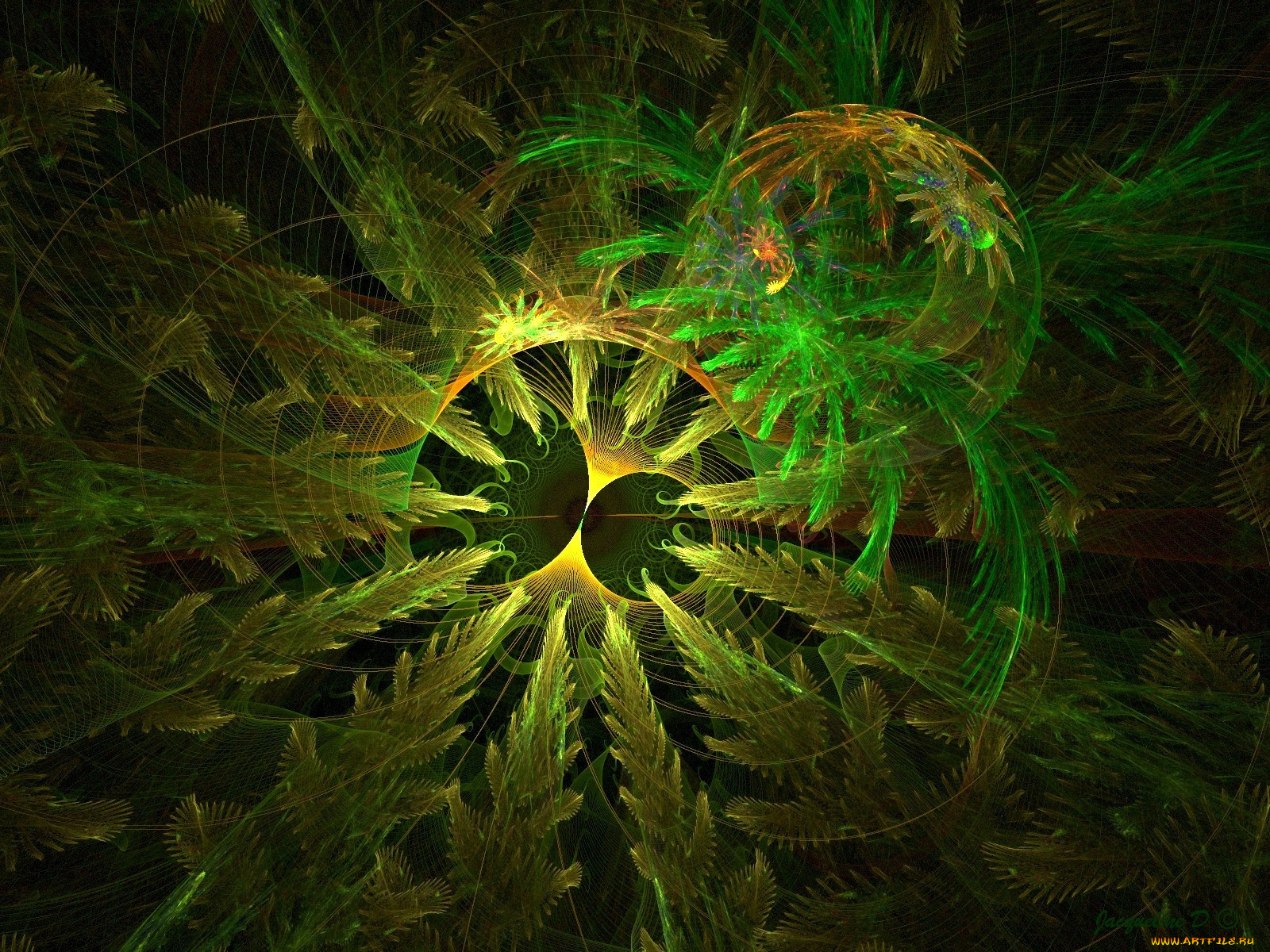 3д, графика, fractal, фракталы, абстракция, узор, фон, тёмрый