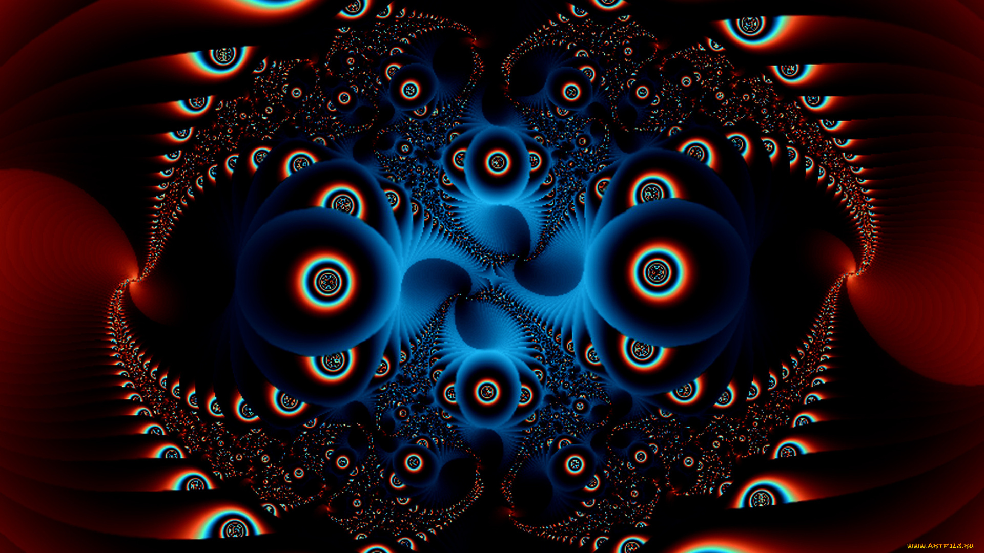 3д, графика, fractal, фракталы, узор, фрактал, тёмрый, фон