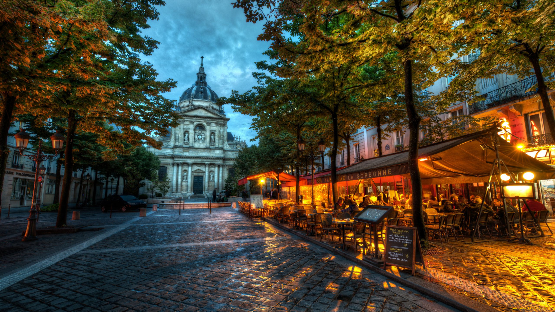 place, de, la, sorbonne, paris, france, города, париж, франция