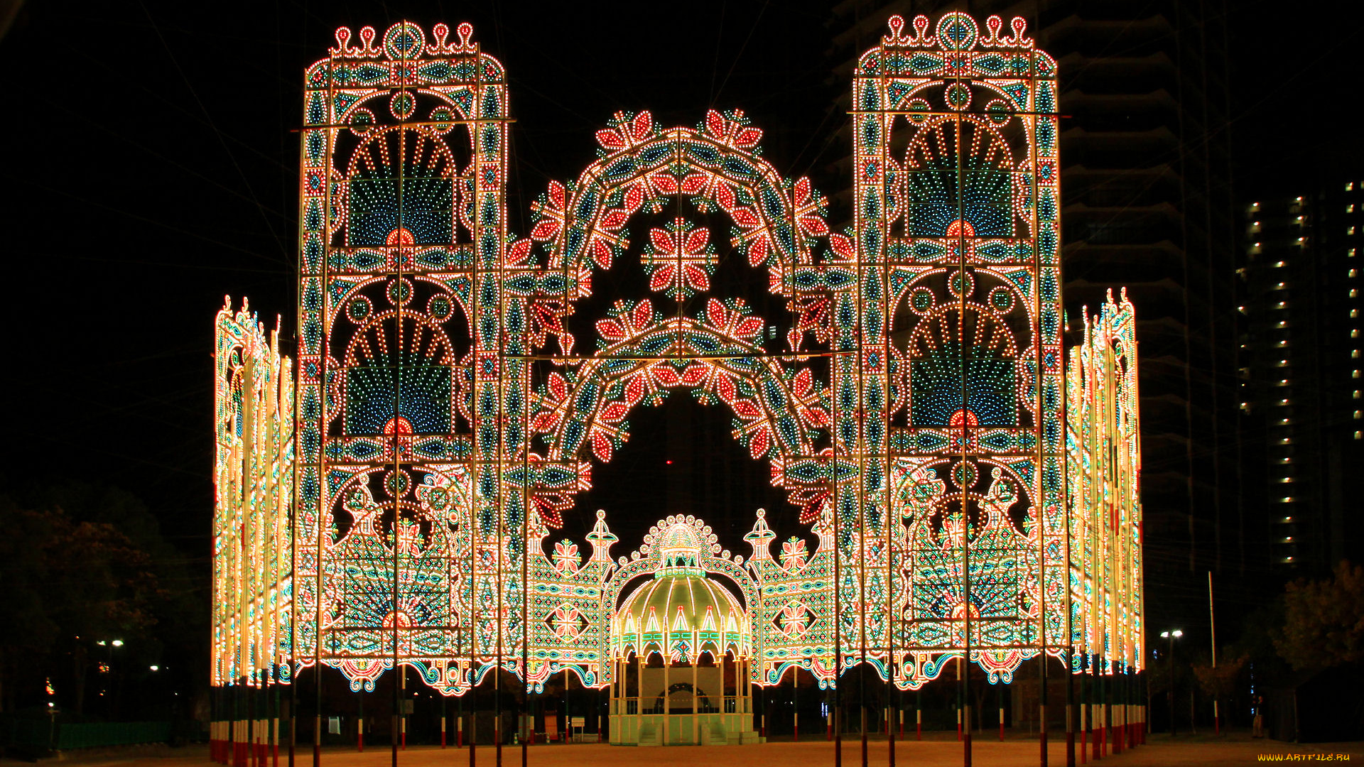 разное, иллюминация, цвета