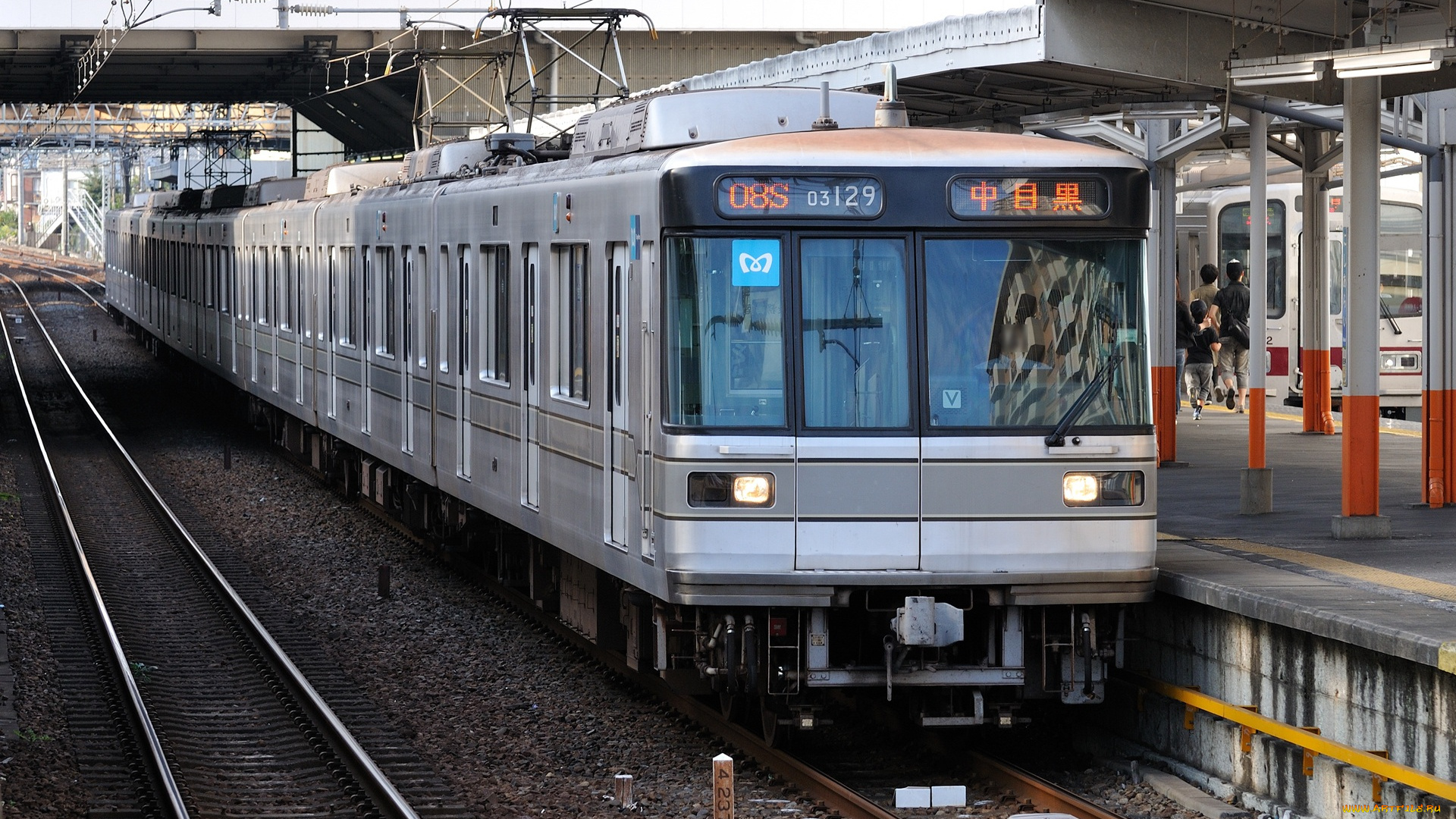 техника, электрички, рельсы, платформа